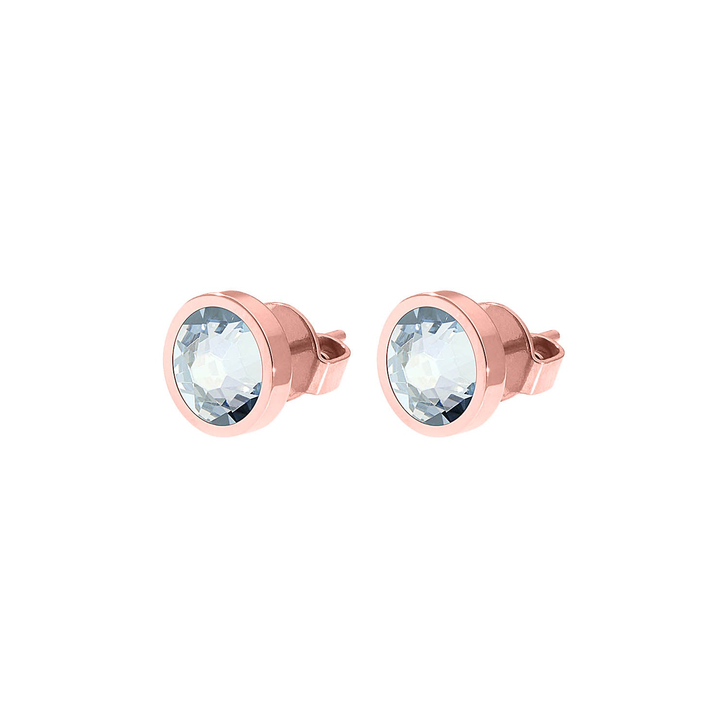 Canino Ohrstecker 9 mm - Roségold blue shade