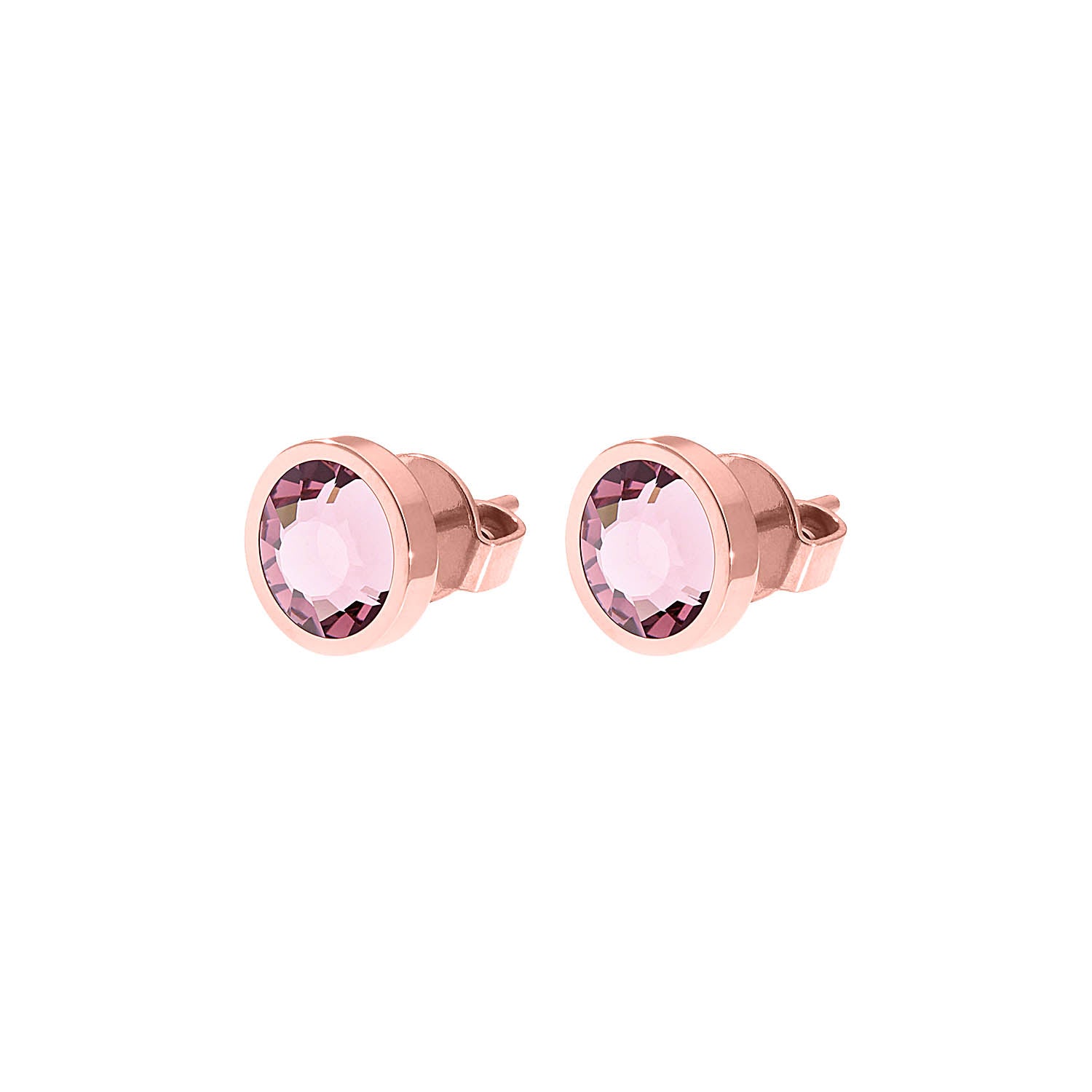 Canino Ohrstecker 9 mm - Roségold light amethyst