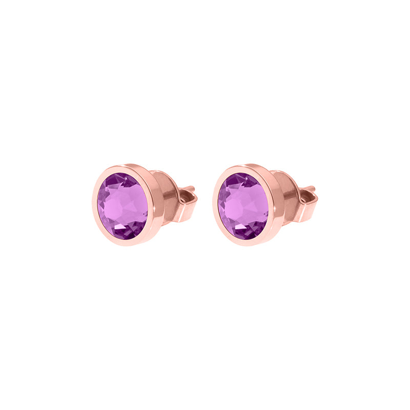 Canino Ohrstecker 9 mm - Roségold Crystal Orchid Ignite