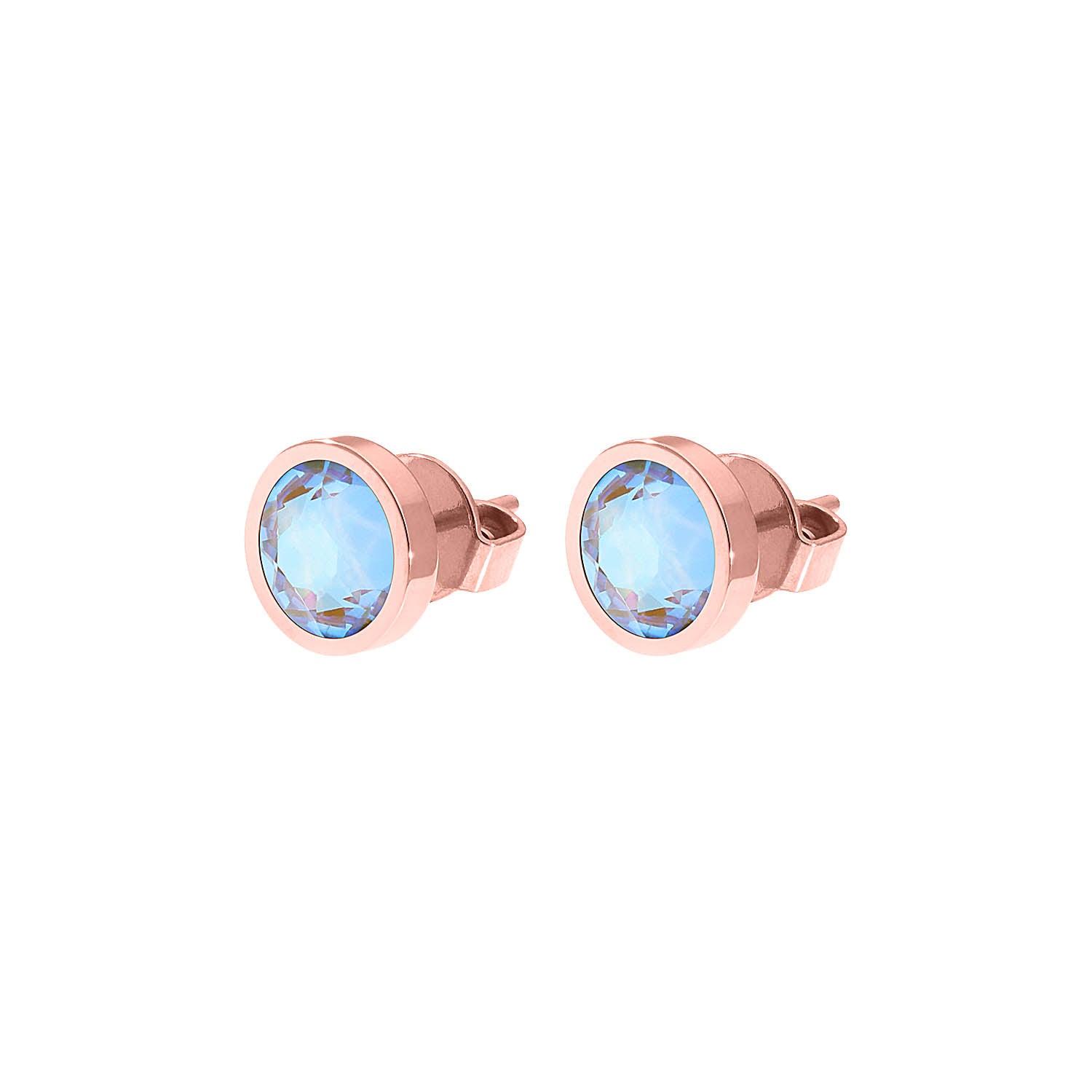 Canino Ohrstecker 9 mm - Roségold Crystal Serene Gray Delite