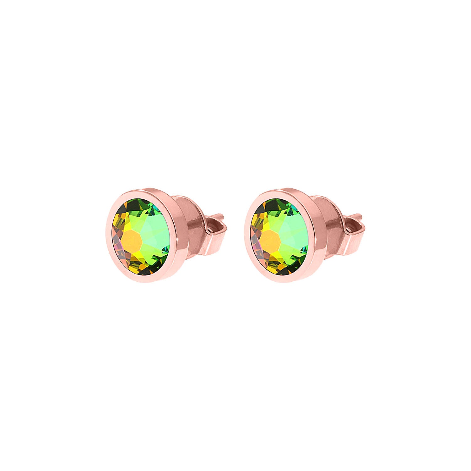 Canino Ohrstecker 9 mm - Roségold Crystal Vitrail Medium