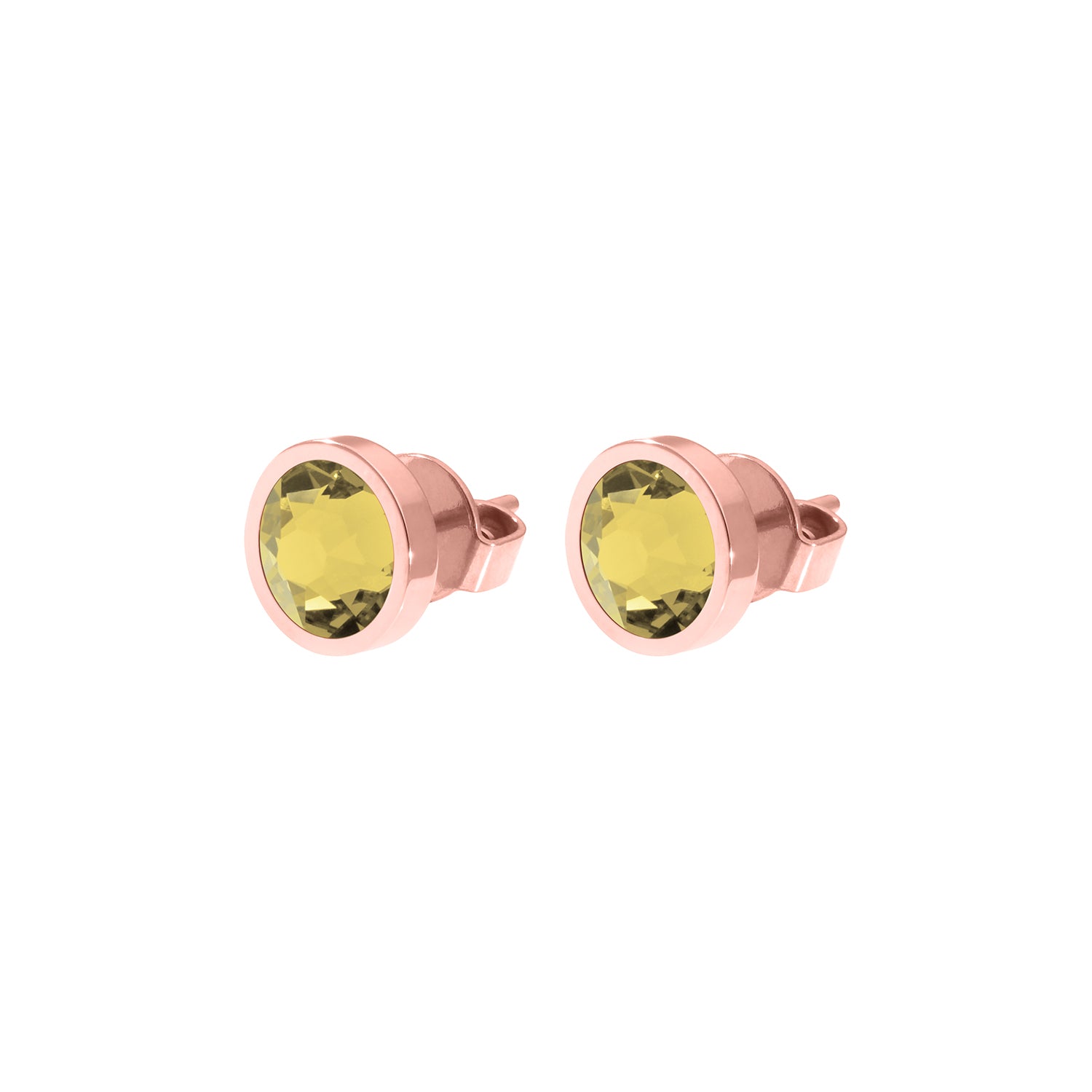 Canino Ohrstecker 9 mm - Roségold Recreated Dark Jonquil