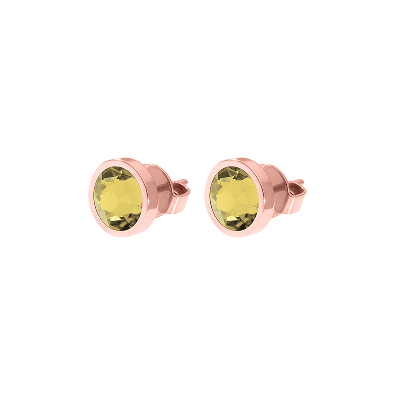Canino Ohrstecker 9 mm - Roségold Recreated Dark Jonquil