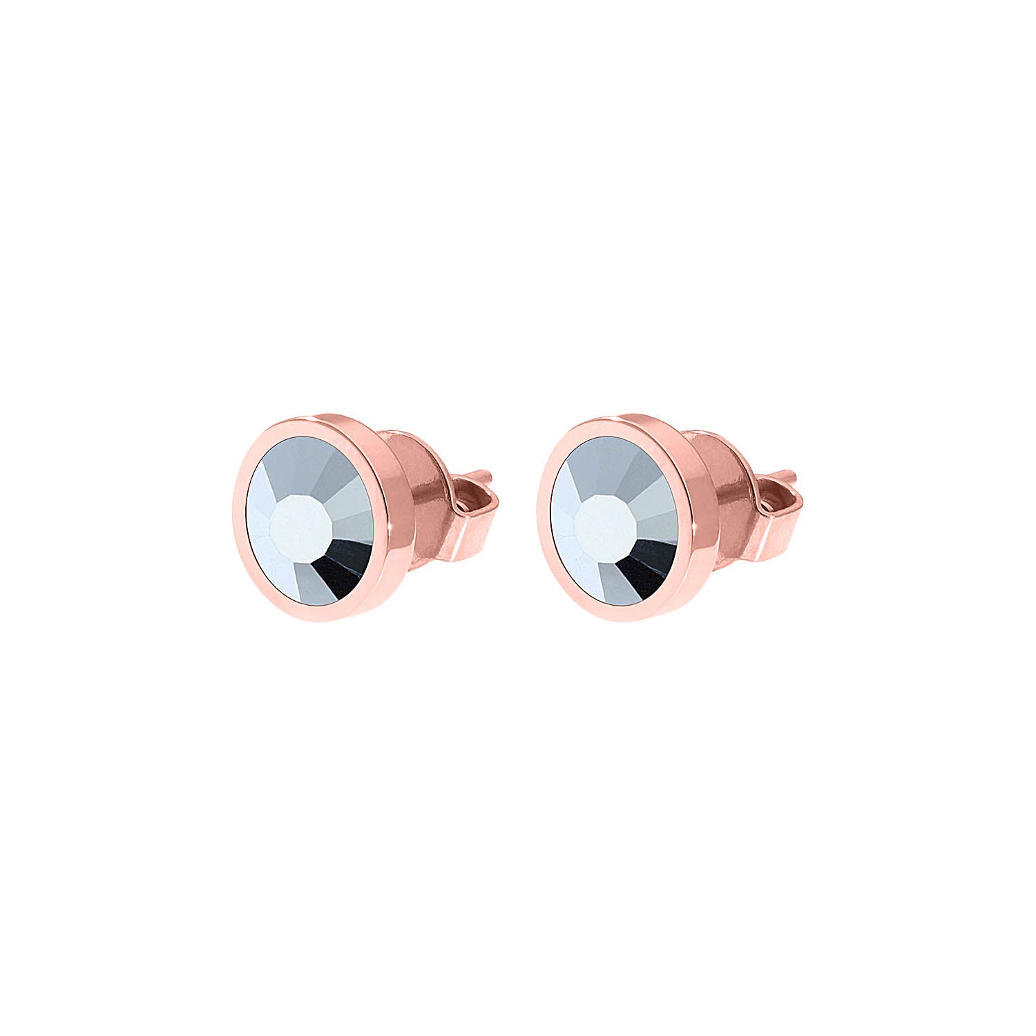 Canino Ohrstecker 9 mm - Roségold crystal labrador