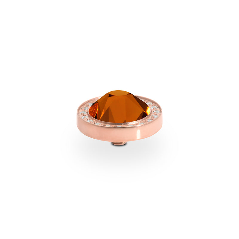 Canino Deluxe Top 10.5 mm - Roségold Smoked Topaz
