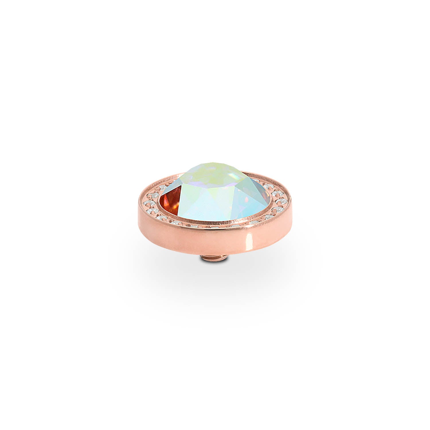 Canino Deluxe Top 10.5 mm - Roségold crystal aurora boreale