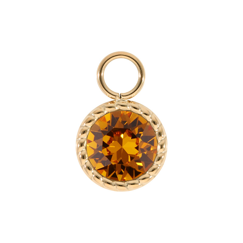 Bocconi Charm 11 mm - Gold Topaz