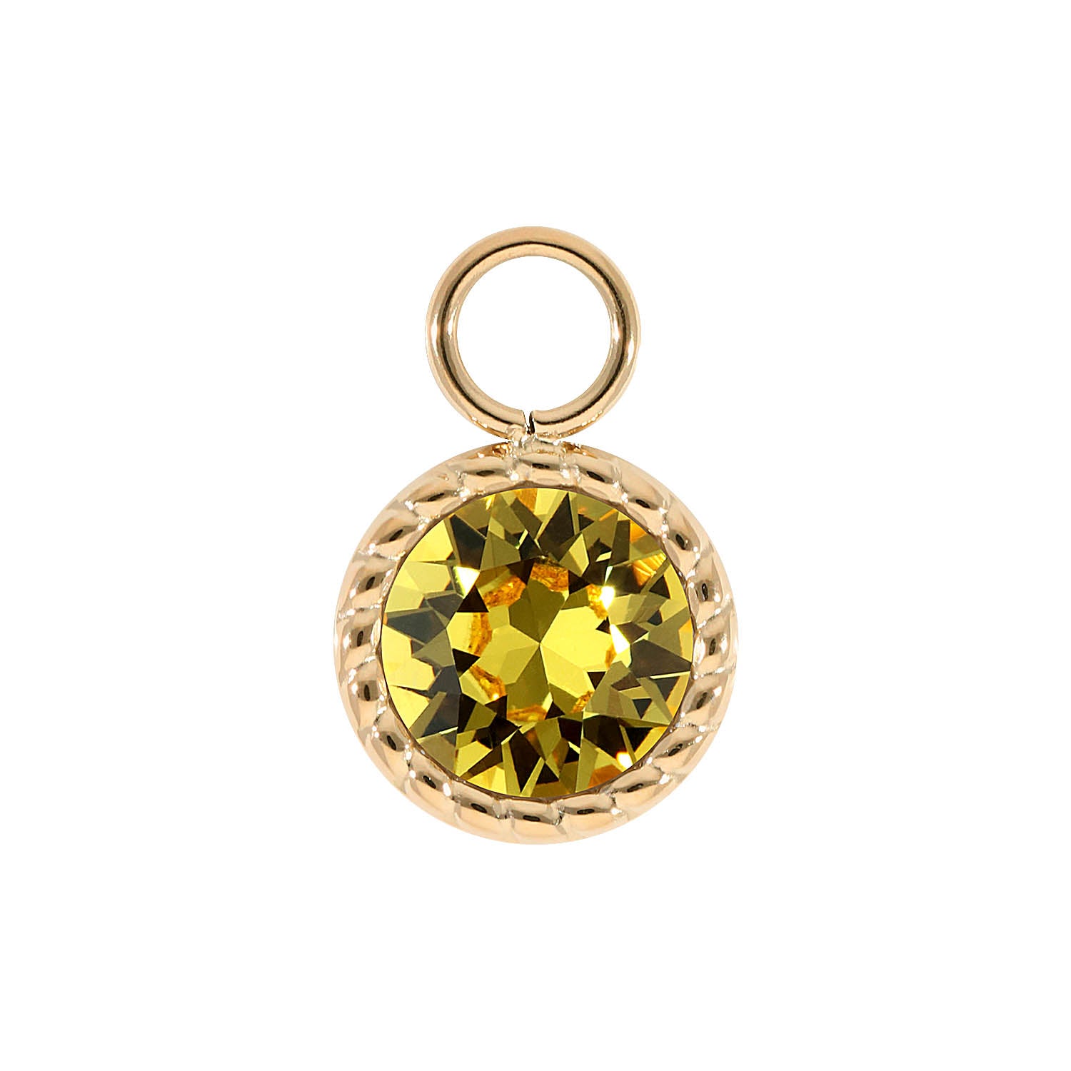 Bocconi Charm 11 mm - Gold light topaz