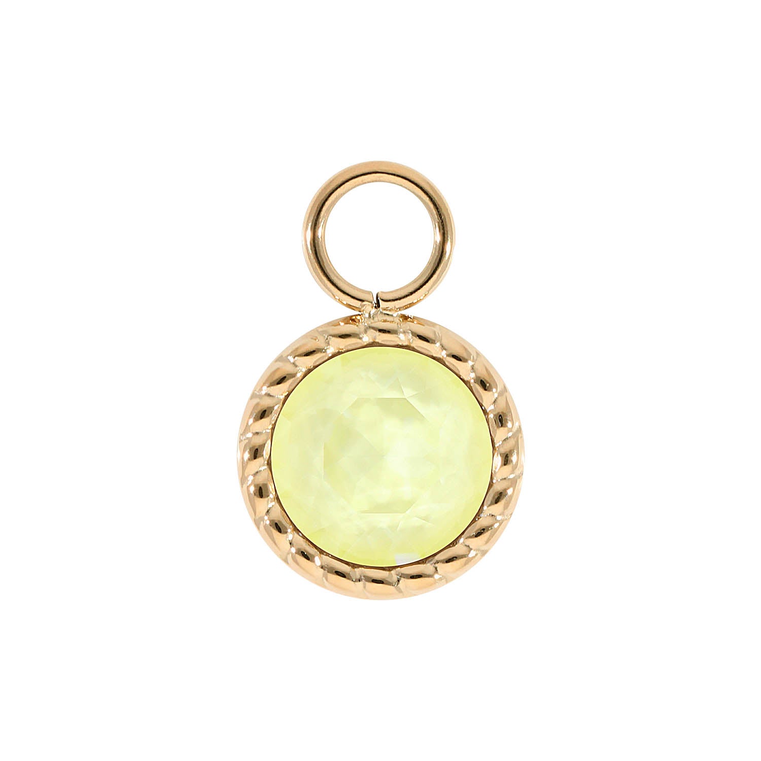 Bocconi Charm 11 mm - Gold crystal soft yellow ignite