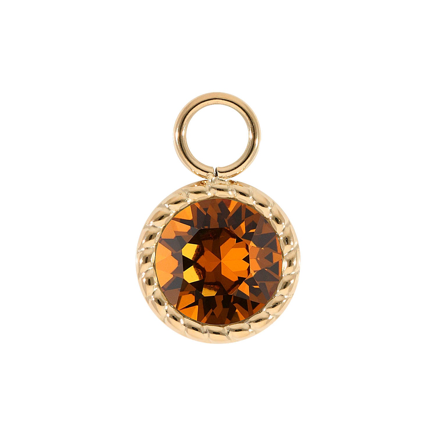 Bocconi Charm 11 mm - Gold light amber