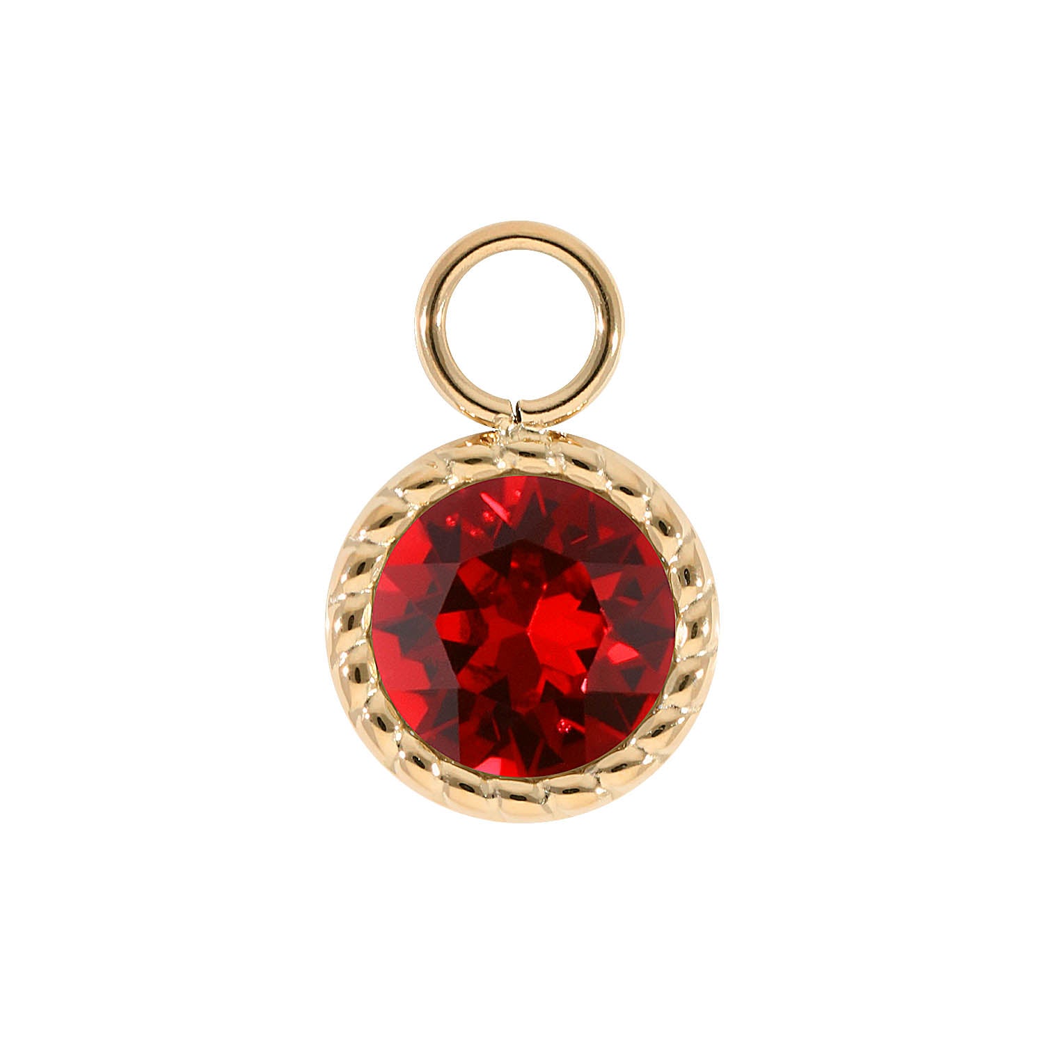 Bocconi Charm 11 mm - Gold scarlet