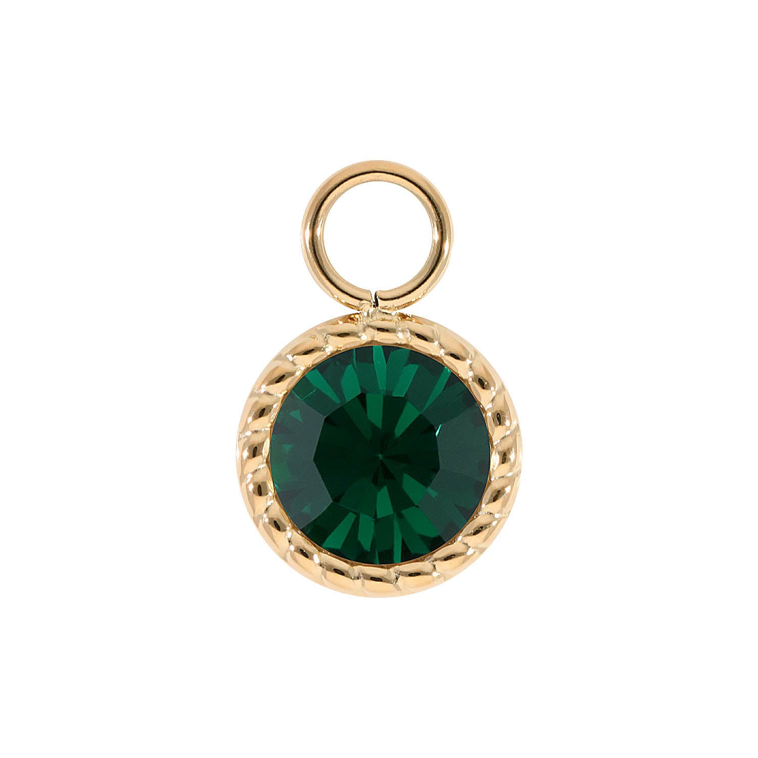 Bocconi Charm 11 mm - Gold emerald