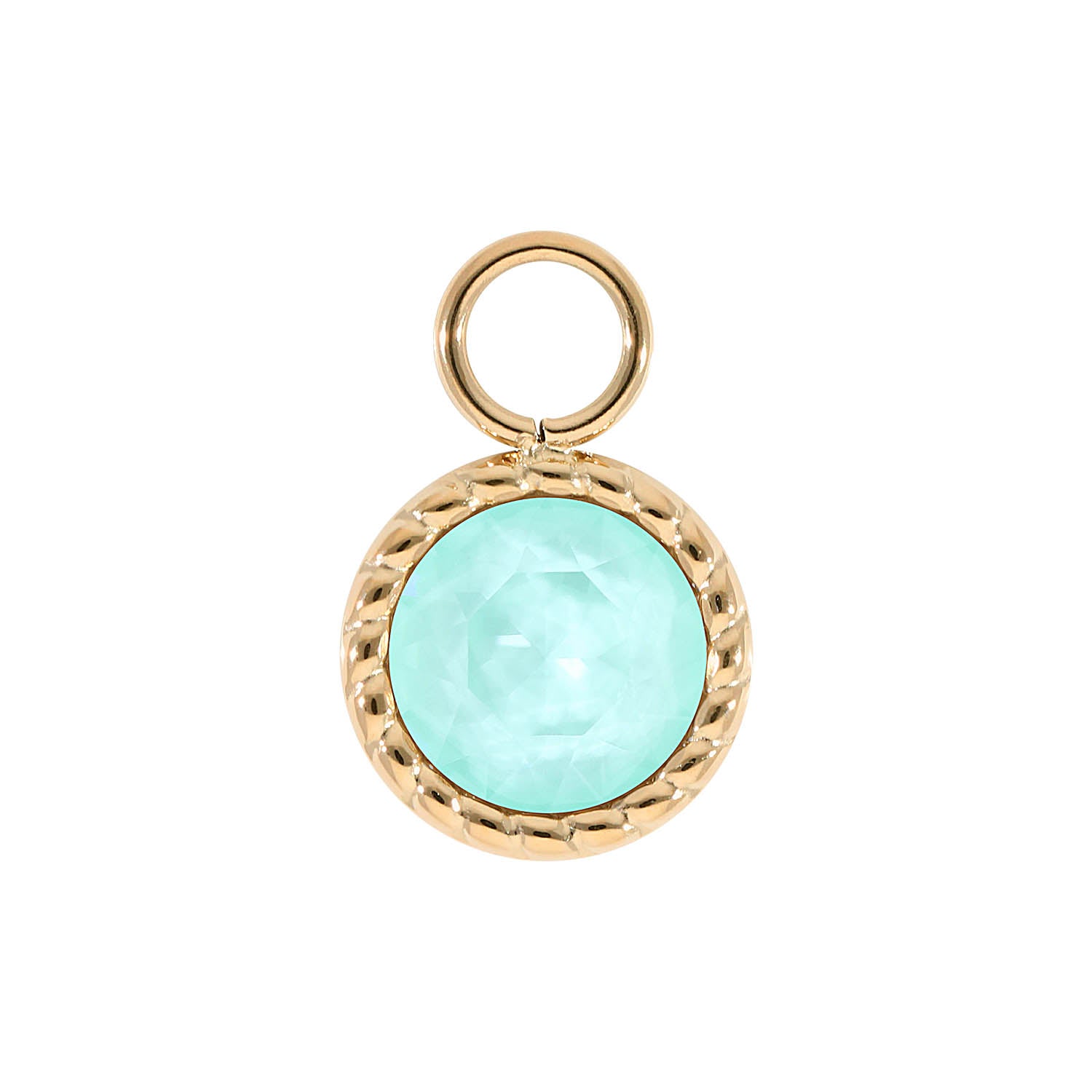Bocconi Charm 11 mm - Gold crystal soft mint ignite