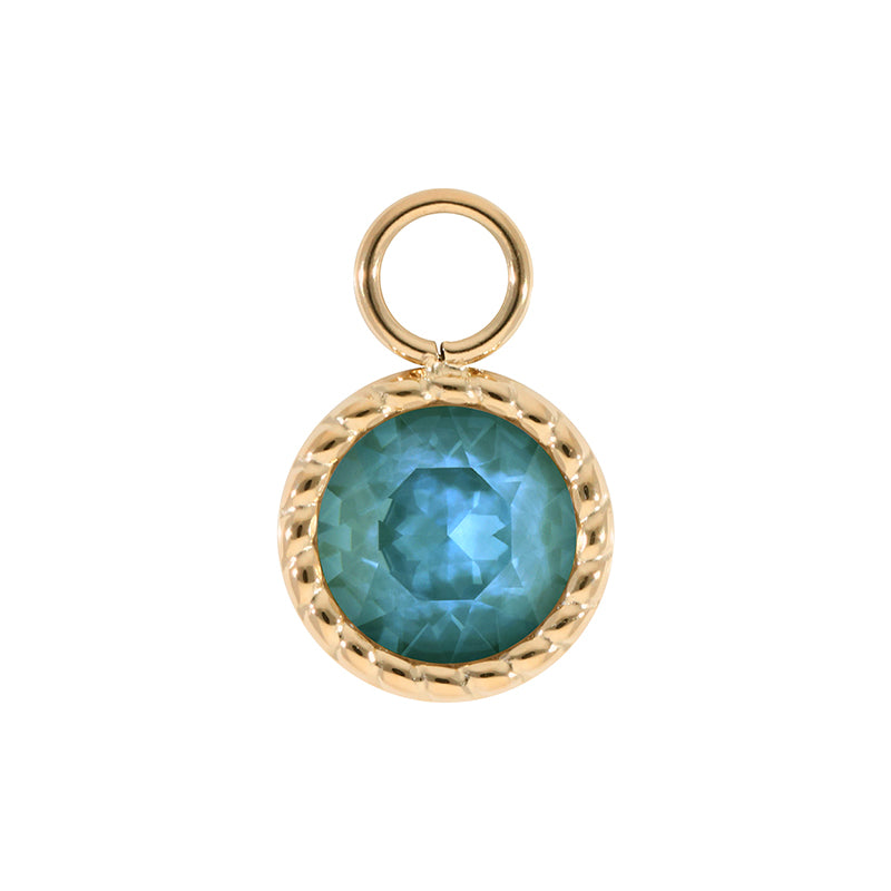 Bocconi Charm 11 mm - Gold Crystal Pine Green Ignite