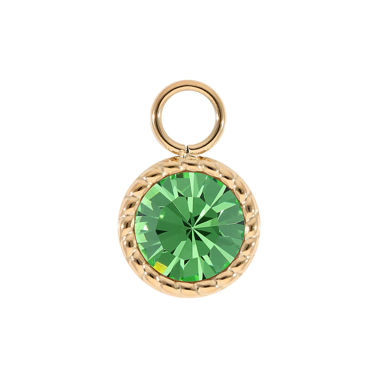 Bocconi Charm 11 mm - Gold peridot