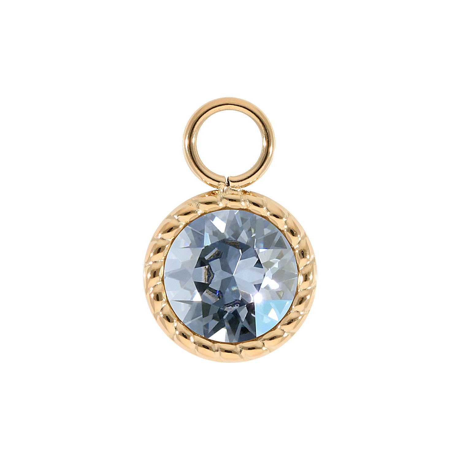 Bocconi Charm 11 mm - Gold blue shade