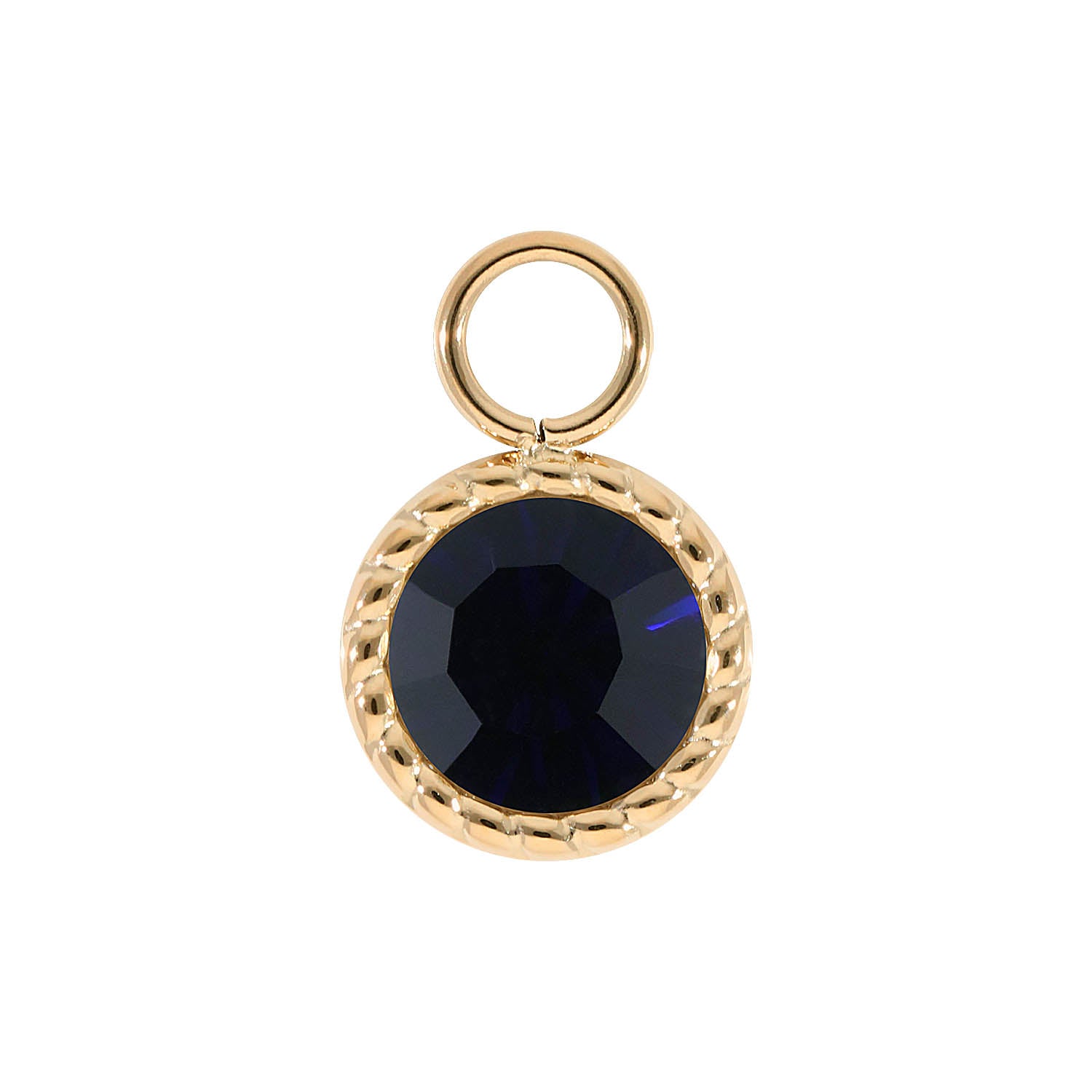 Bocconi Charm 11 mm - Gold Dark Indigo