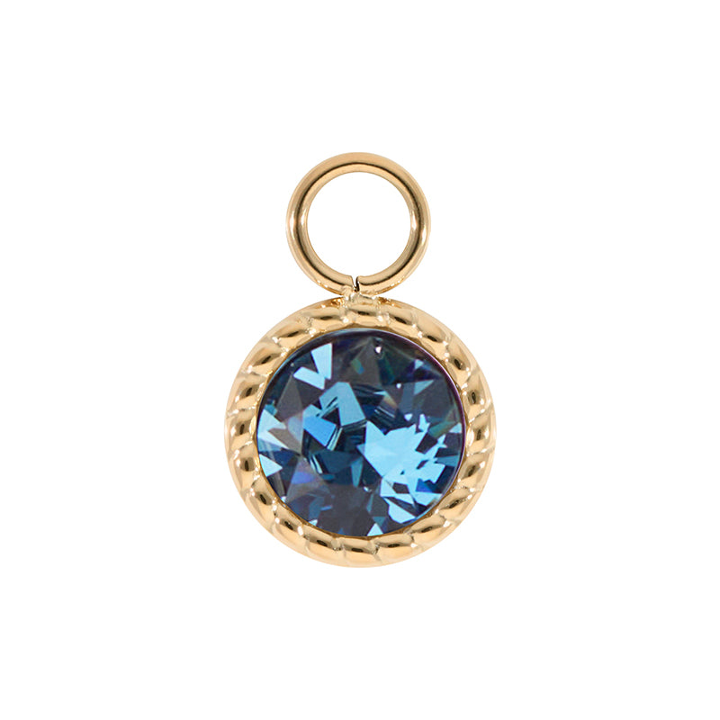 Bocconi Charm 11 mm - Gold Denim Blue
