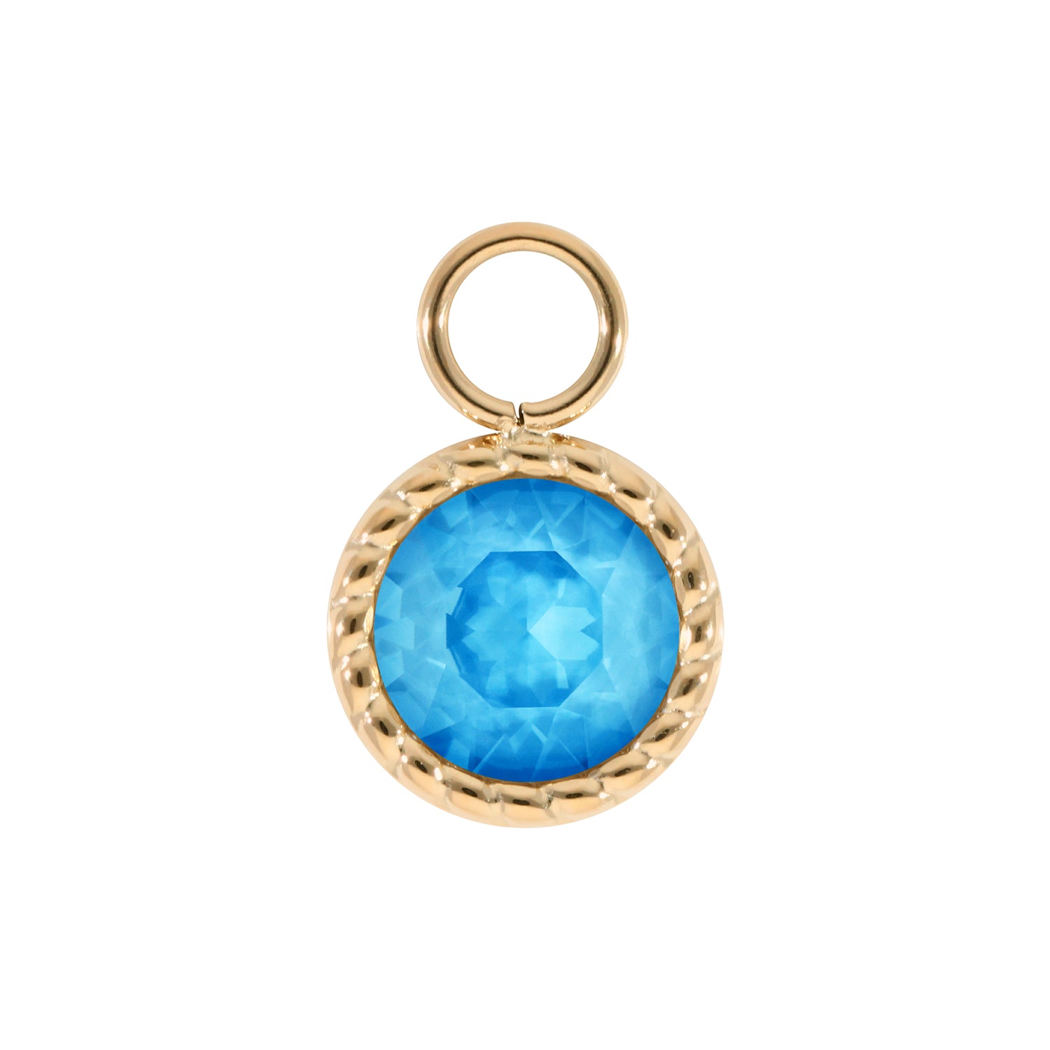 Bocconi Charm 11 mm - Gold Crystal Electric Blue Ignite