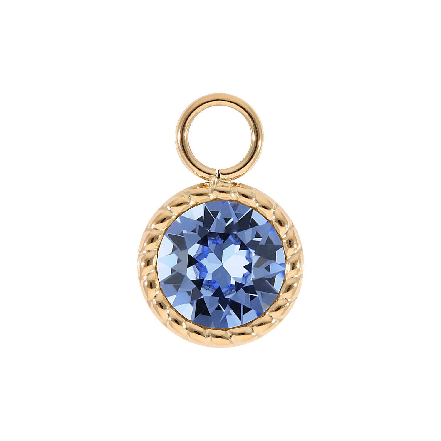 Bocconi Charm 11 mm - Gold light sapphire