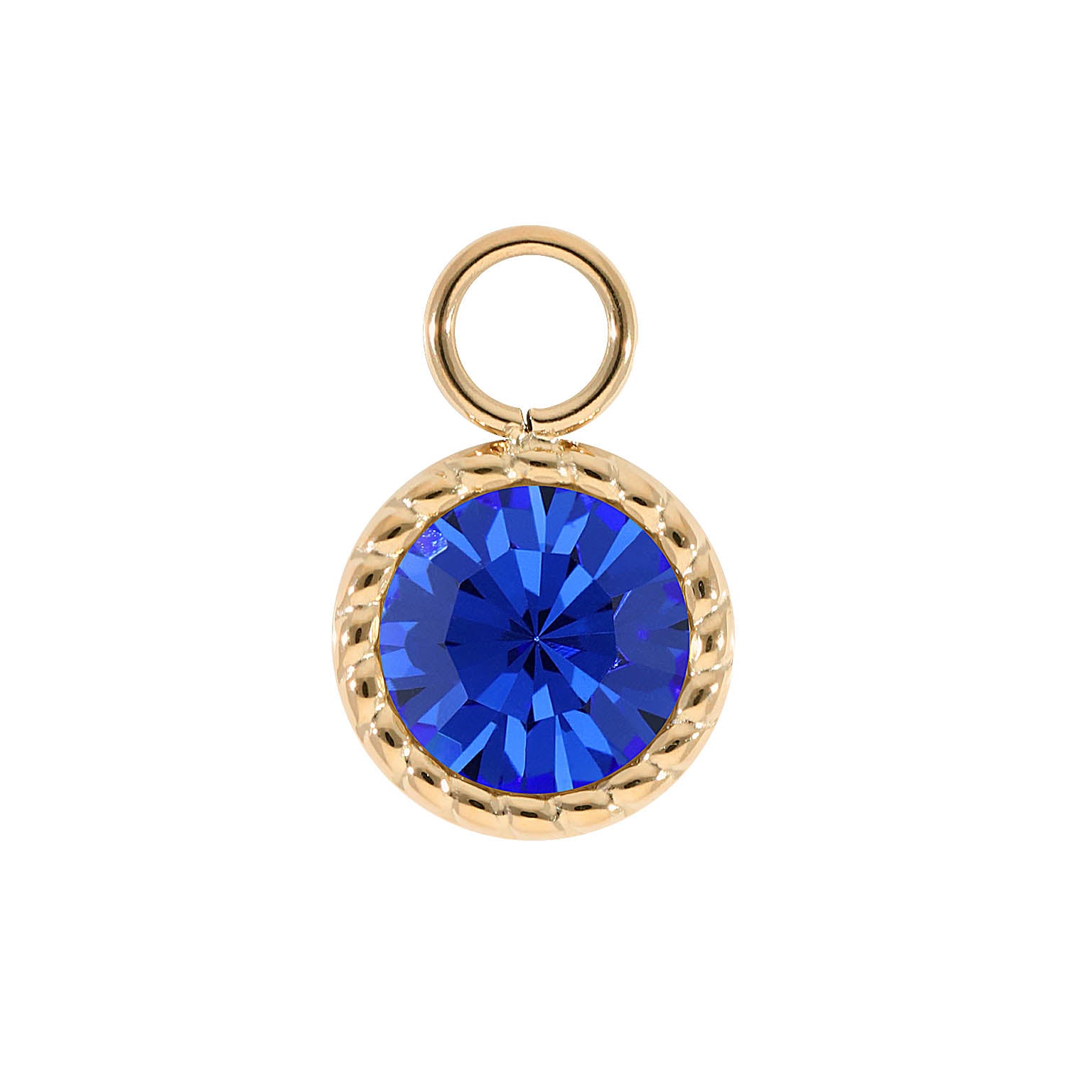 Bocconi Charm 11 mm - Gold sapphire
