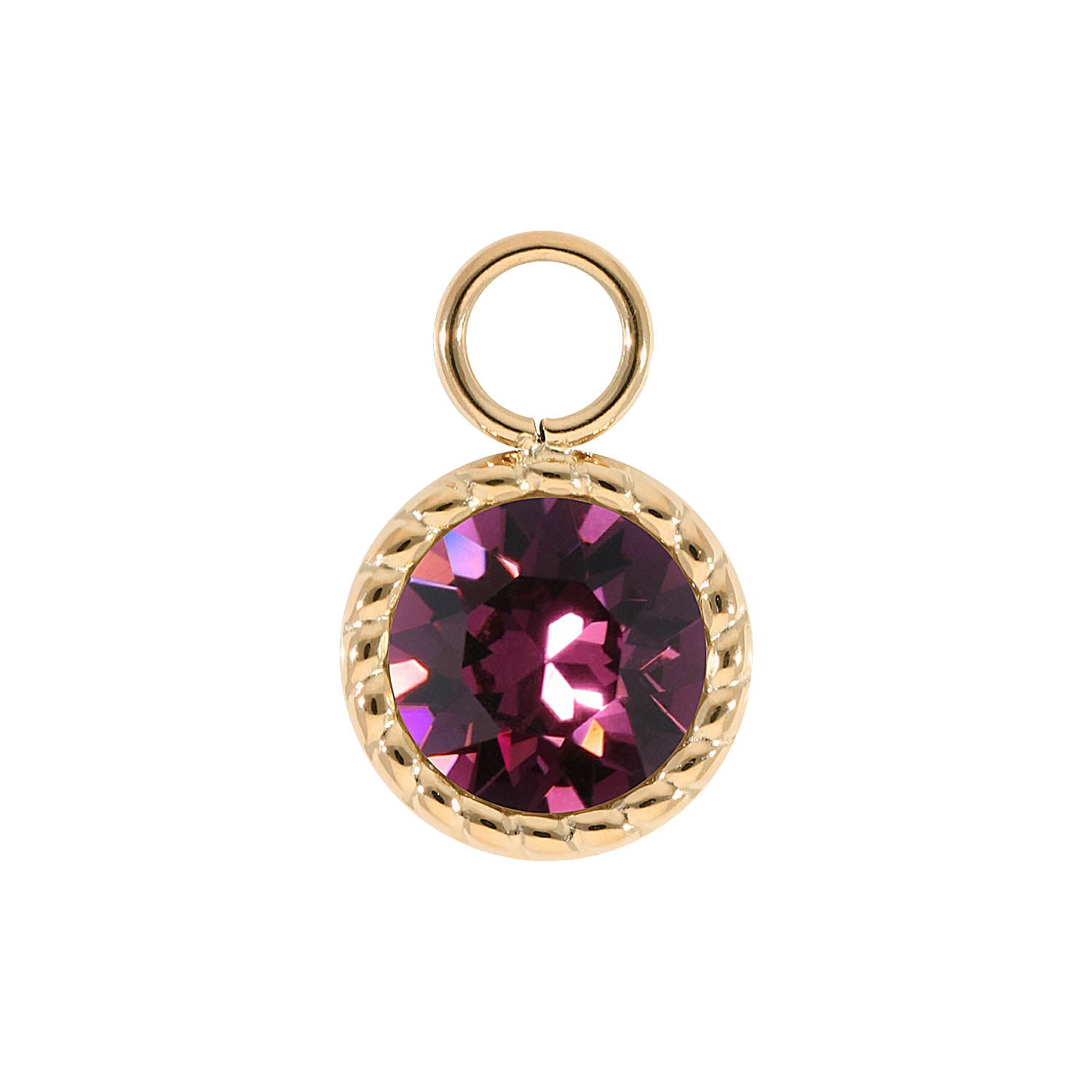 Bocconi Charm 11 mm - Gold amethyst