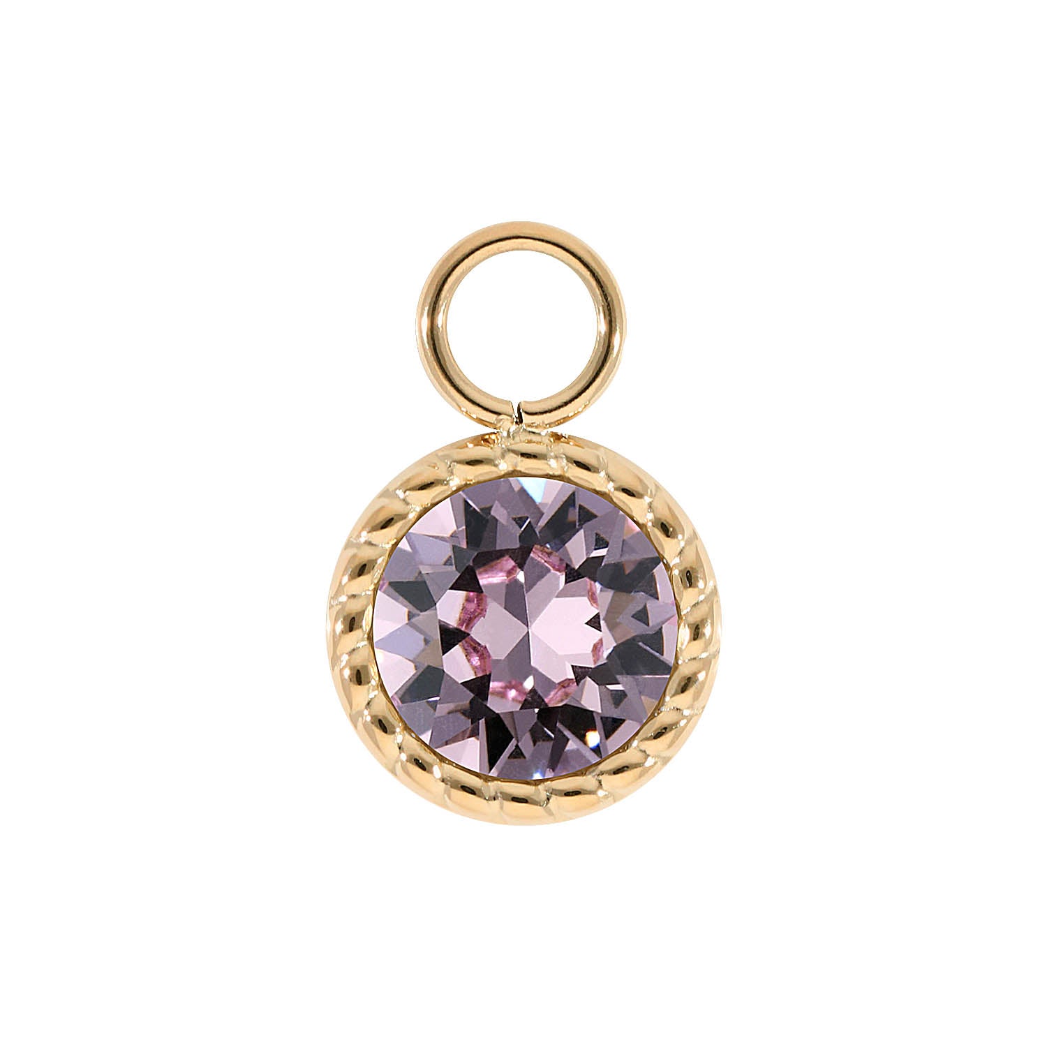 Bocconi Charm 11 mm - Gold light amethyst