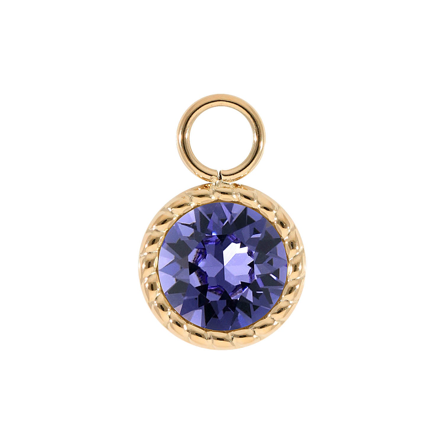 Bocconi Charm 11 mm - Gold tanzanite