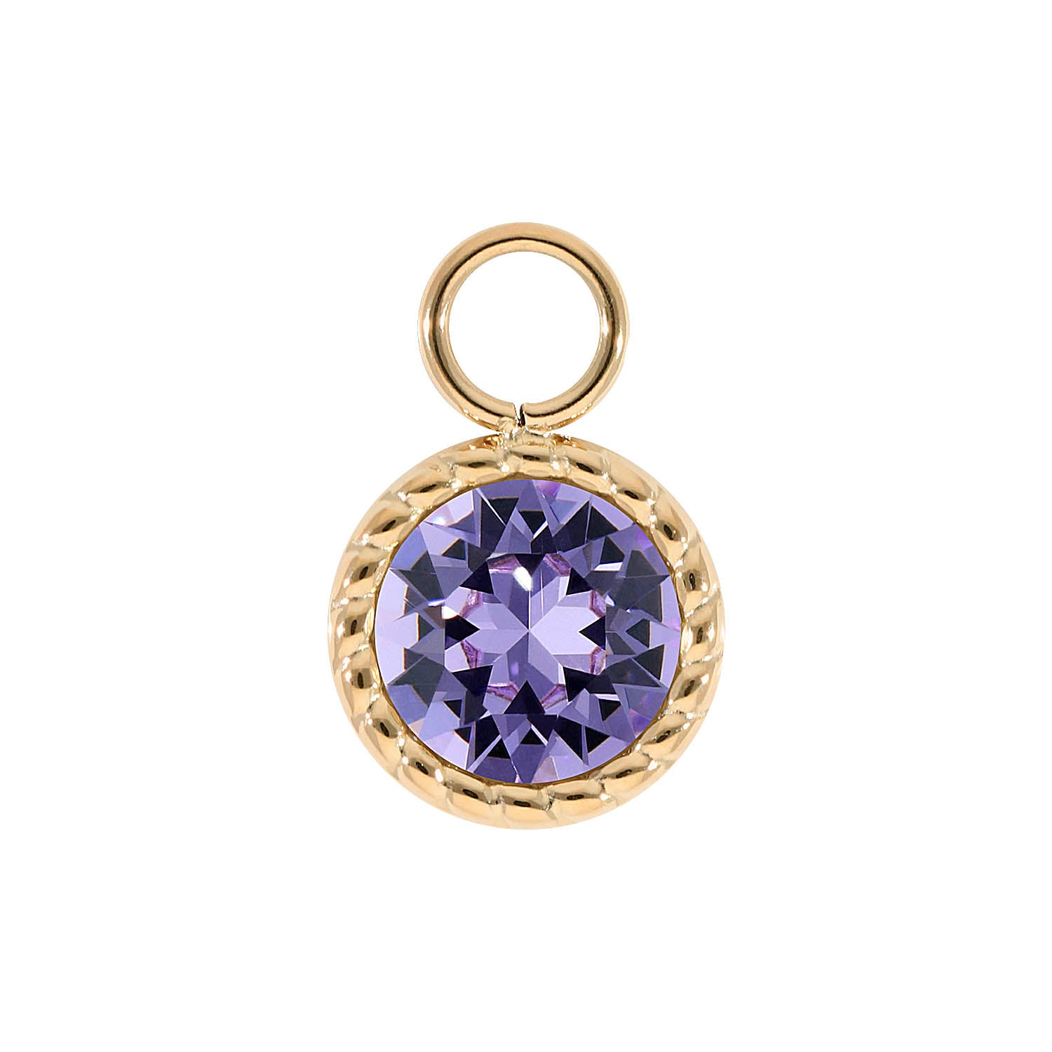 Bocconi Charm 11 mm - Gold Violet