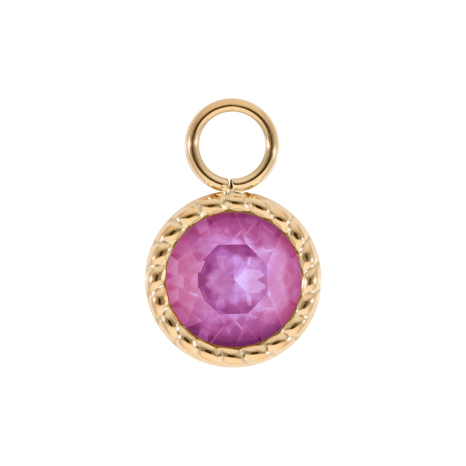 Bocconi Charm 11 mm - Gold Crystal Orchid Ignite