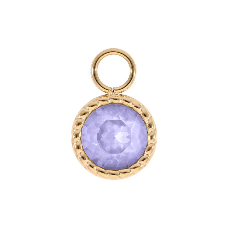 Bocconi Charm 11 mm - Gold Crystal Purple Ignite