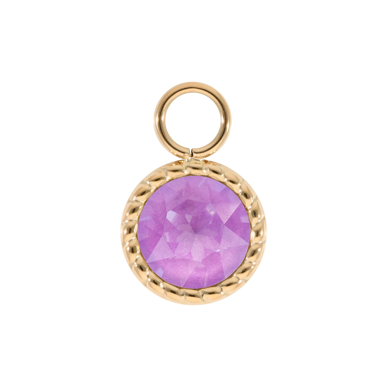 Bocconi Charm 11 mm - Gold Crystal Electric Violet Ignite