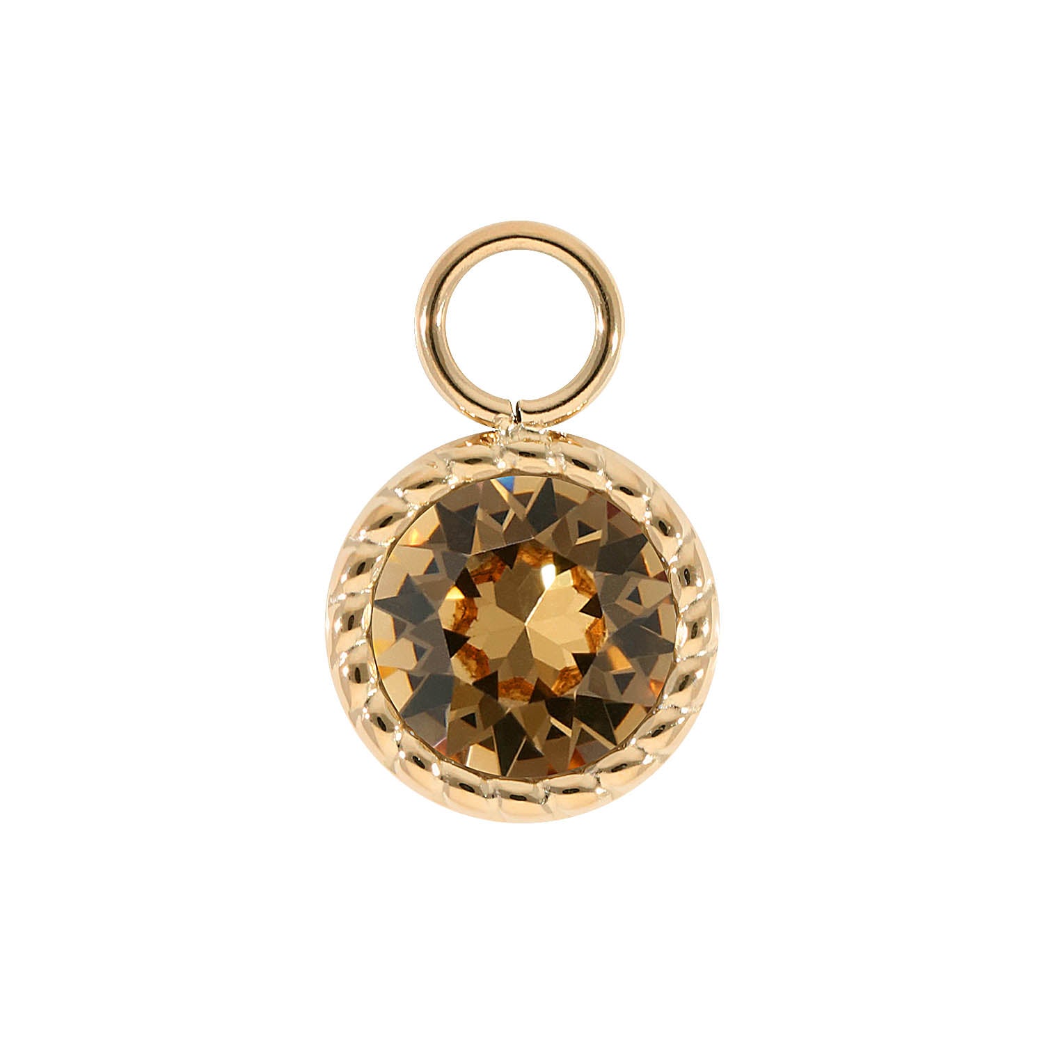 Bocconi Charm 11 mm - Gold light colorado topaz