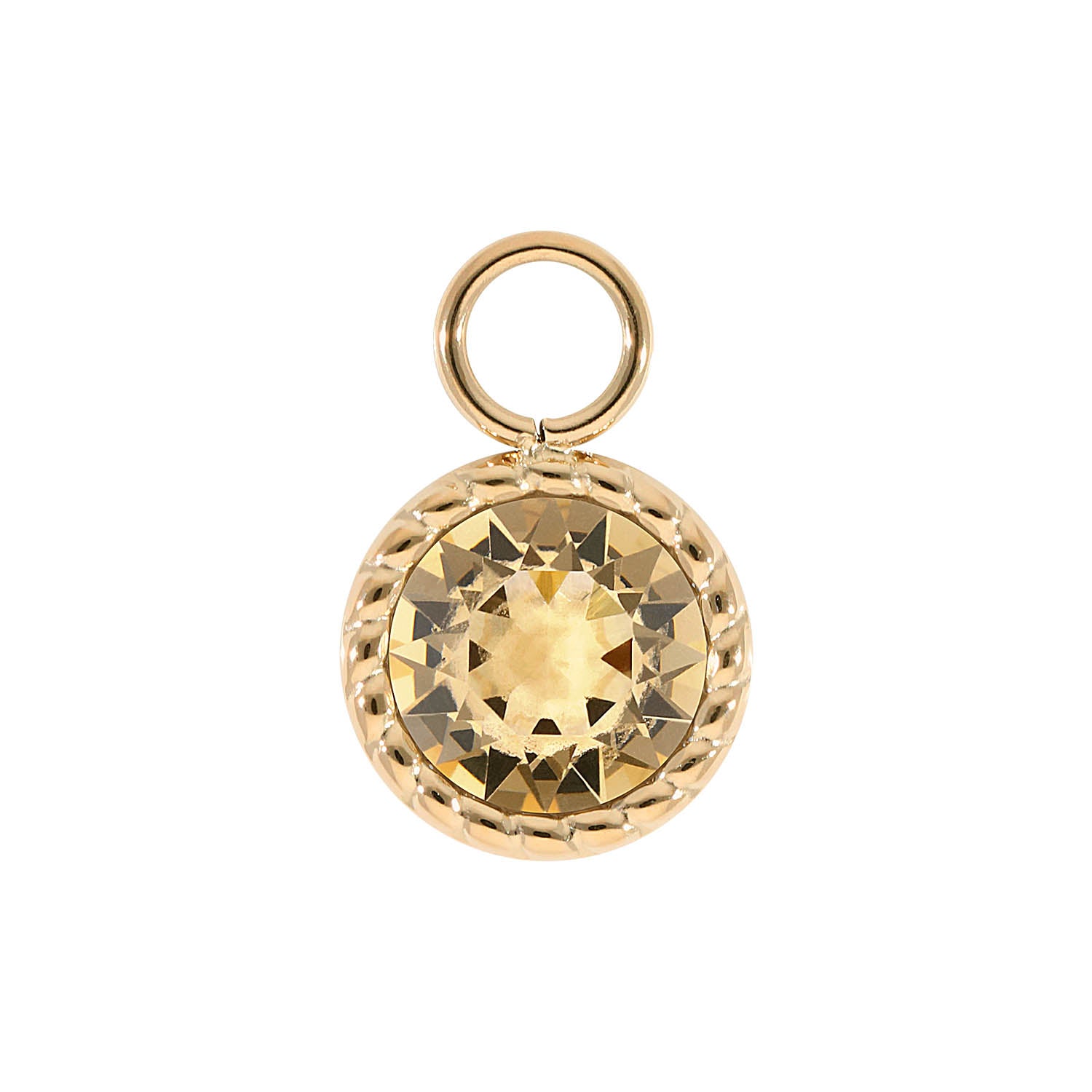 Bocconi Charm 11 mm - Gold light colorado topaz ignite