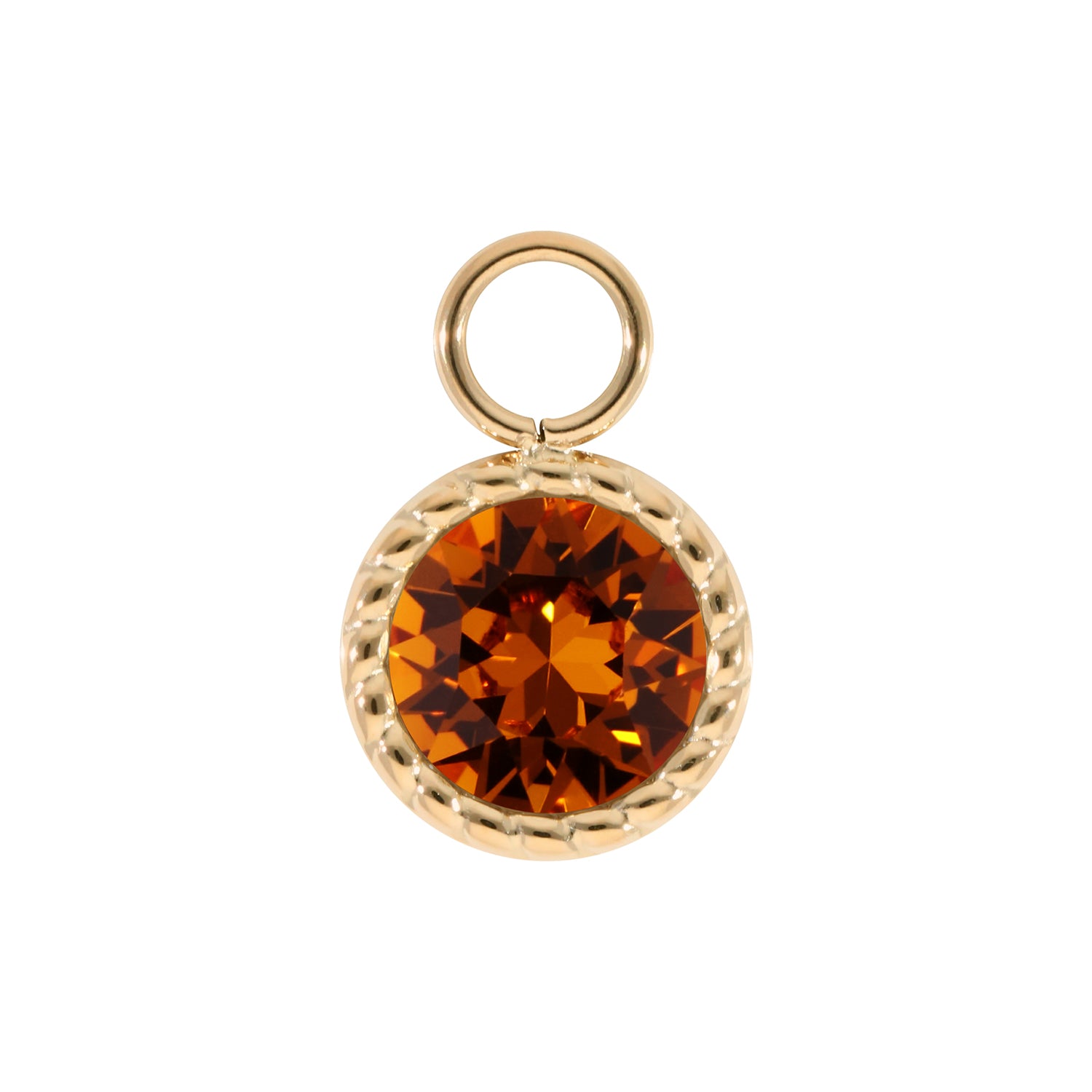 Bocconi Charm 11 mm - Gold Smoked Topaz