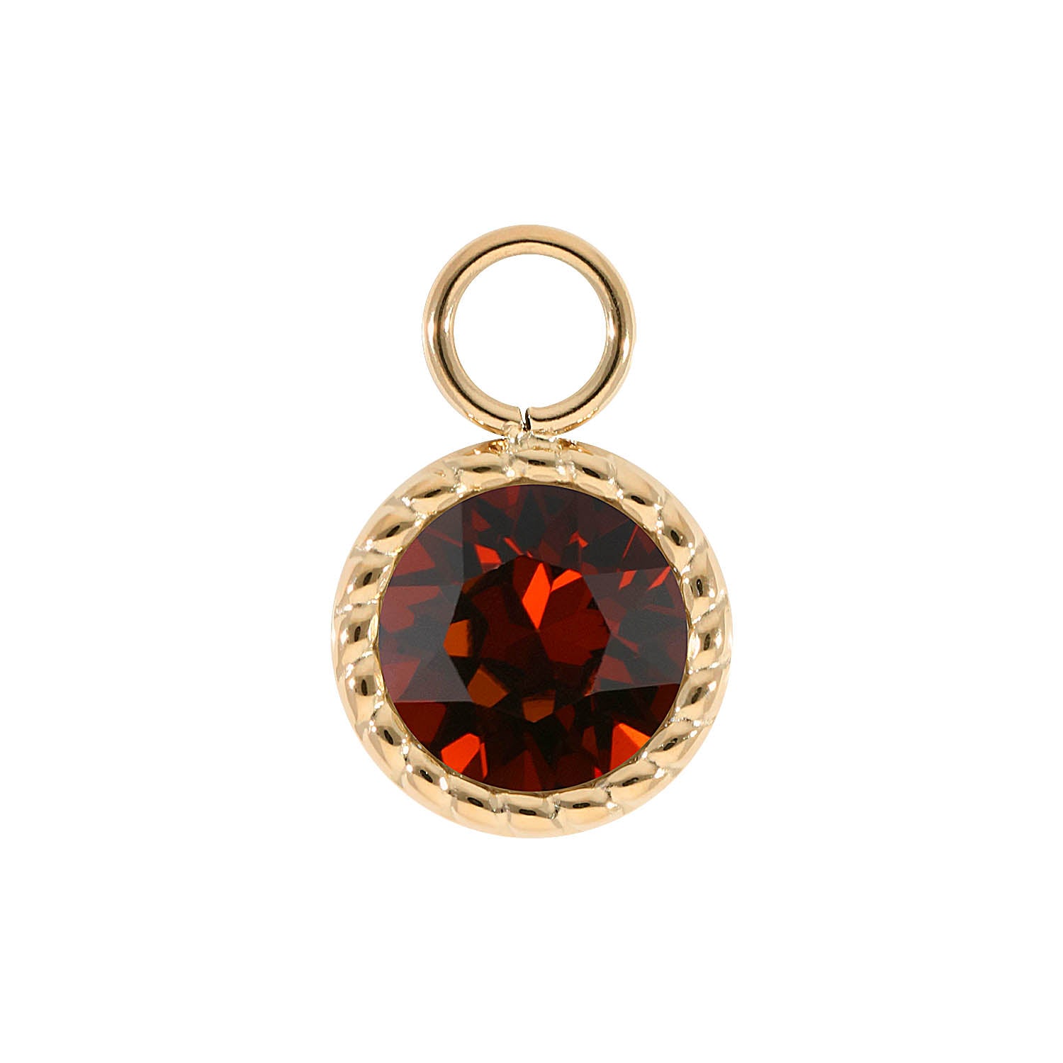 Bocconi Charm 11 mm - Gold smoked amber