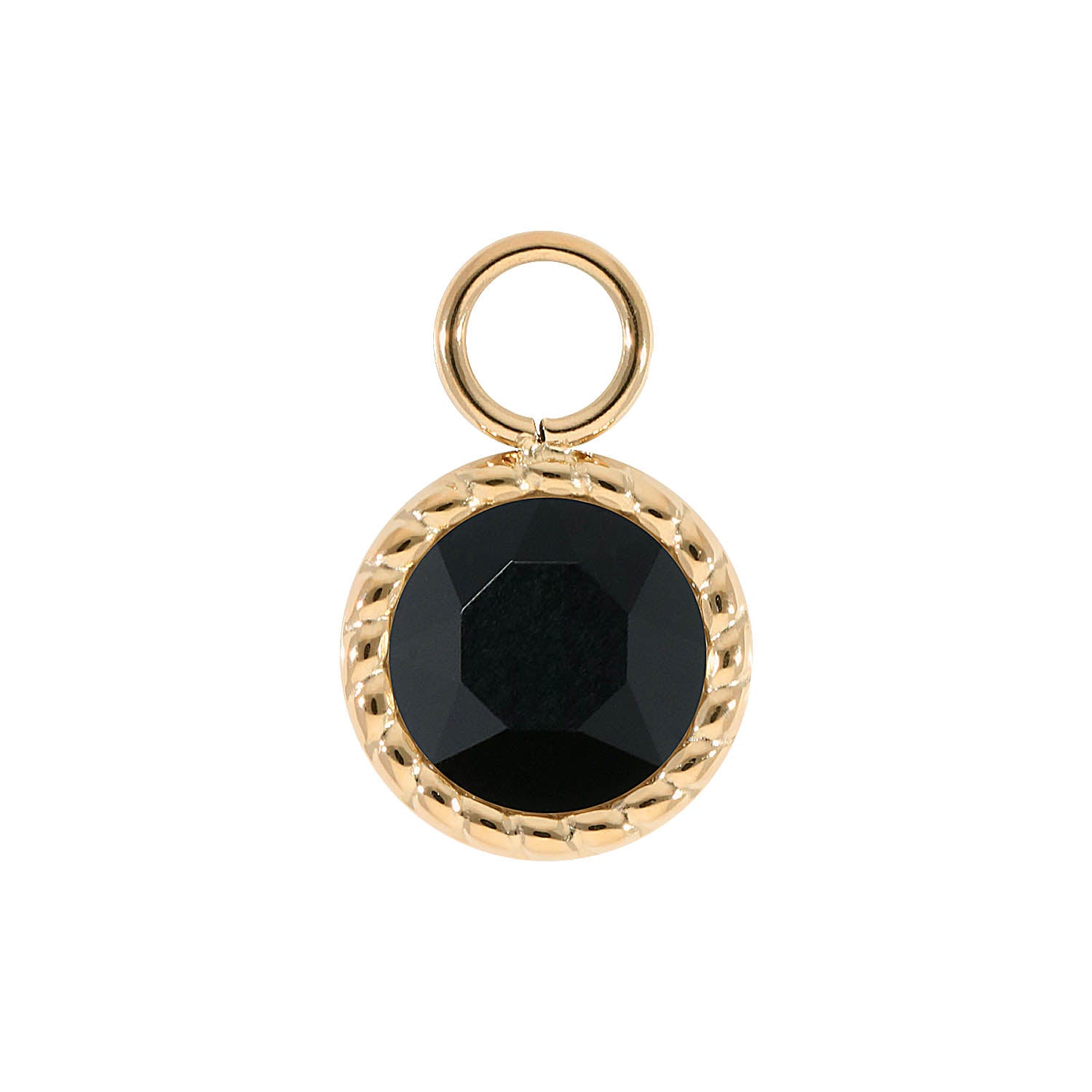 Bocconi Charm 11 mm - Gold jet