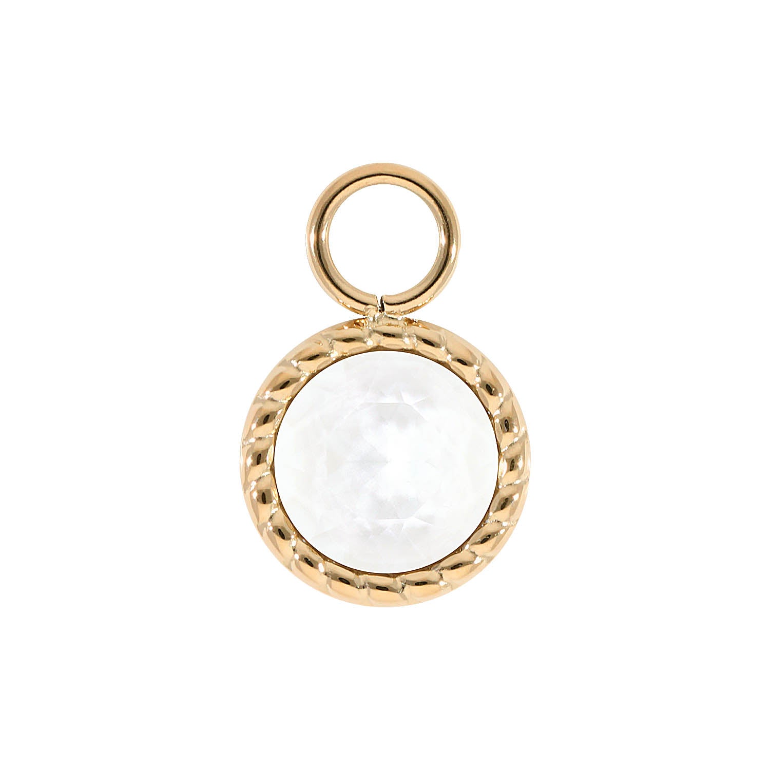 Bocconi Charm 11 mm - Gold crystal electric white ignite