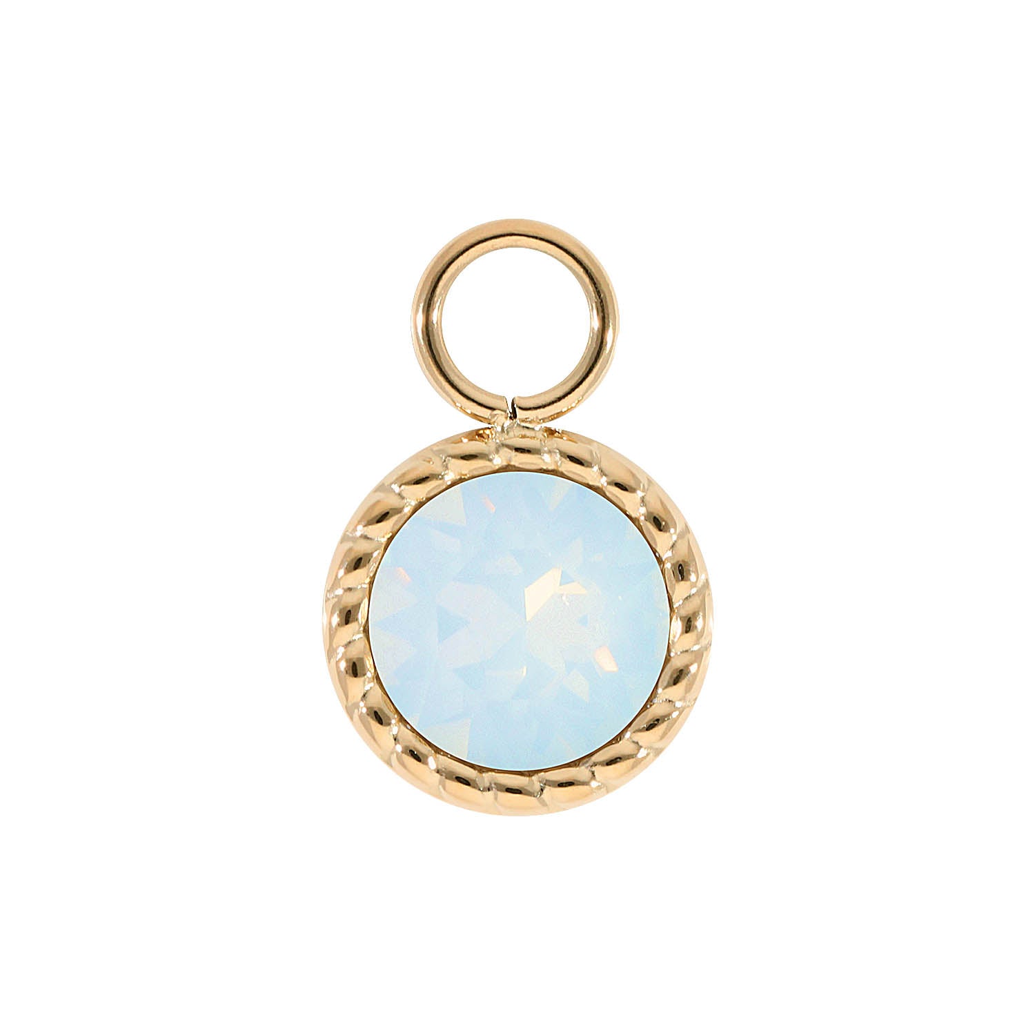 Bocconi Charm 11 mm - Gold white opal