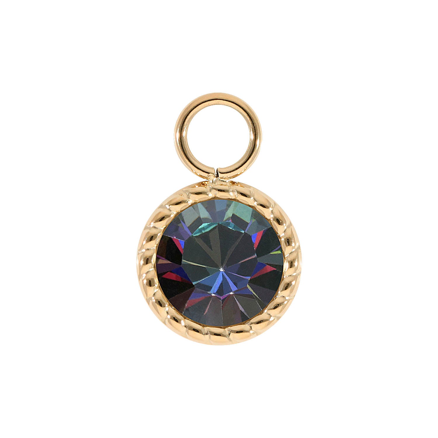 Bocconi Charm 11 mm - Gold Crystal Vitrail Medium