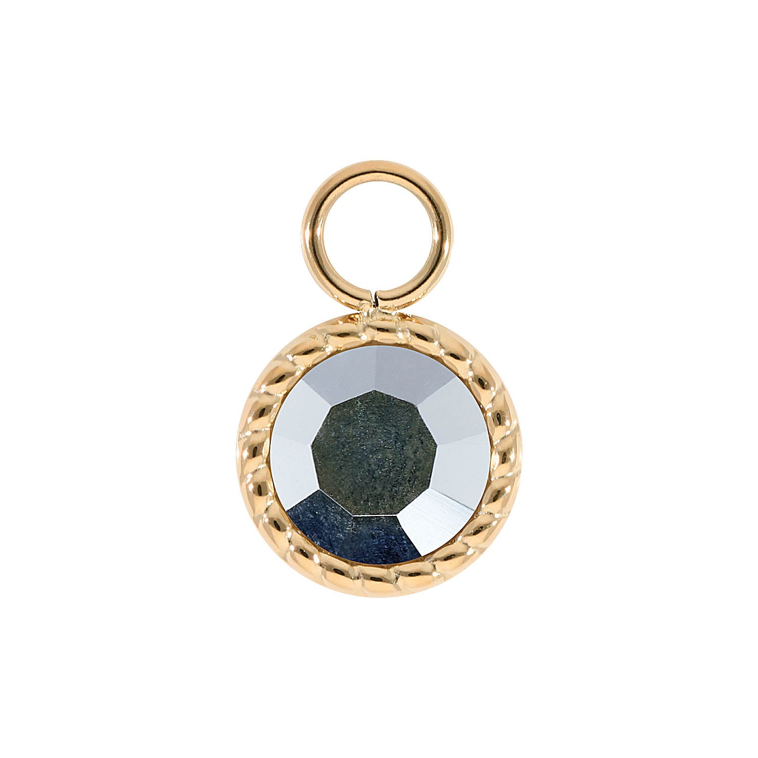 Bocconi Charm 11 mm - Gold crystal labrador