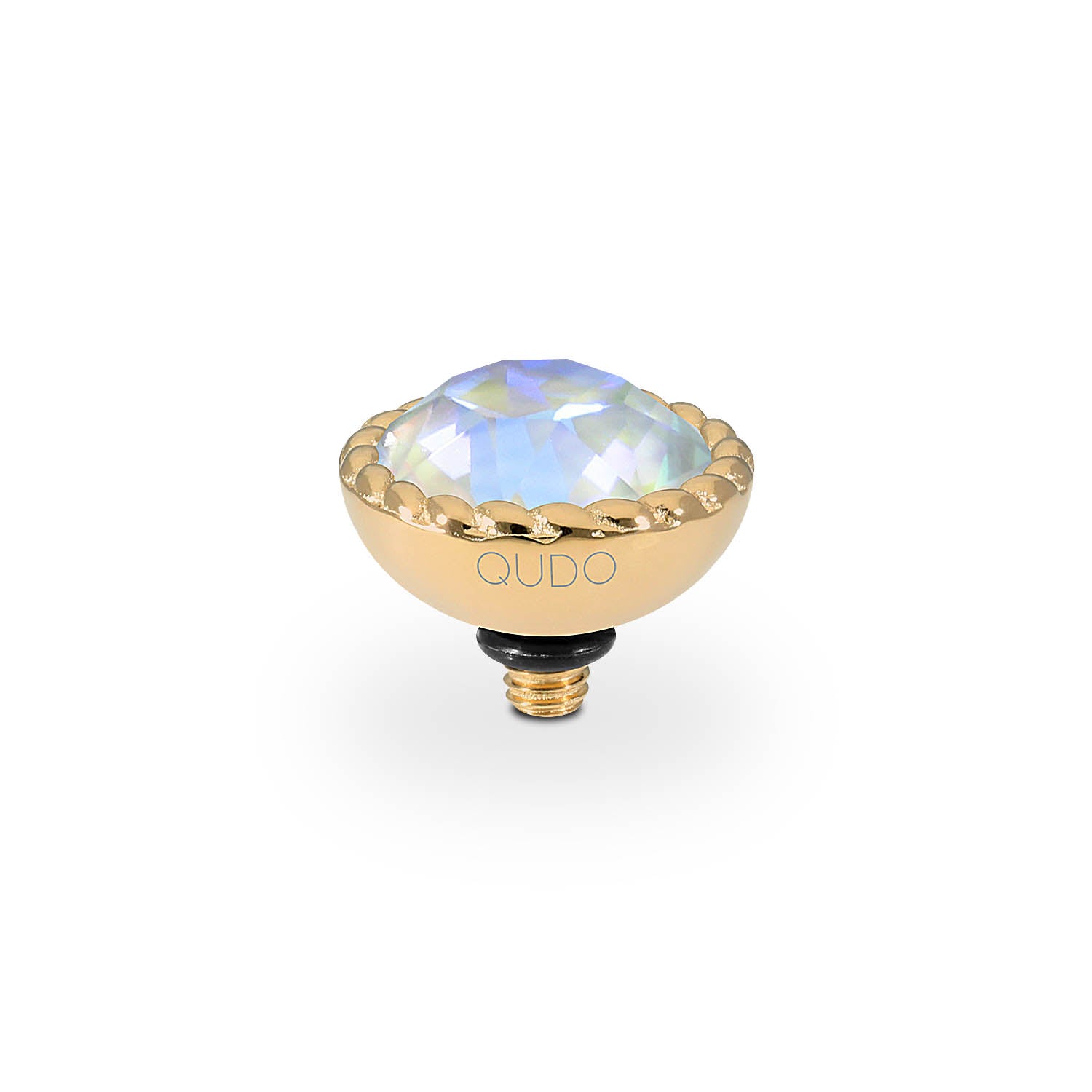 Bocconi Top 11 mm - Gold Crystal Serene Gray Delite
