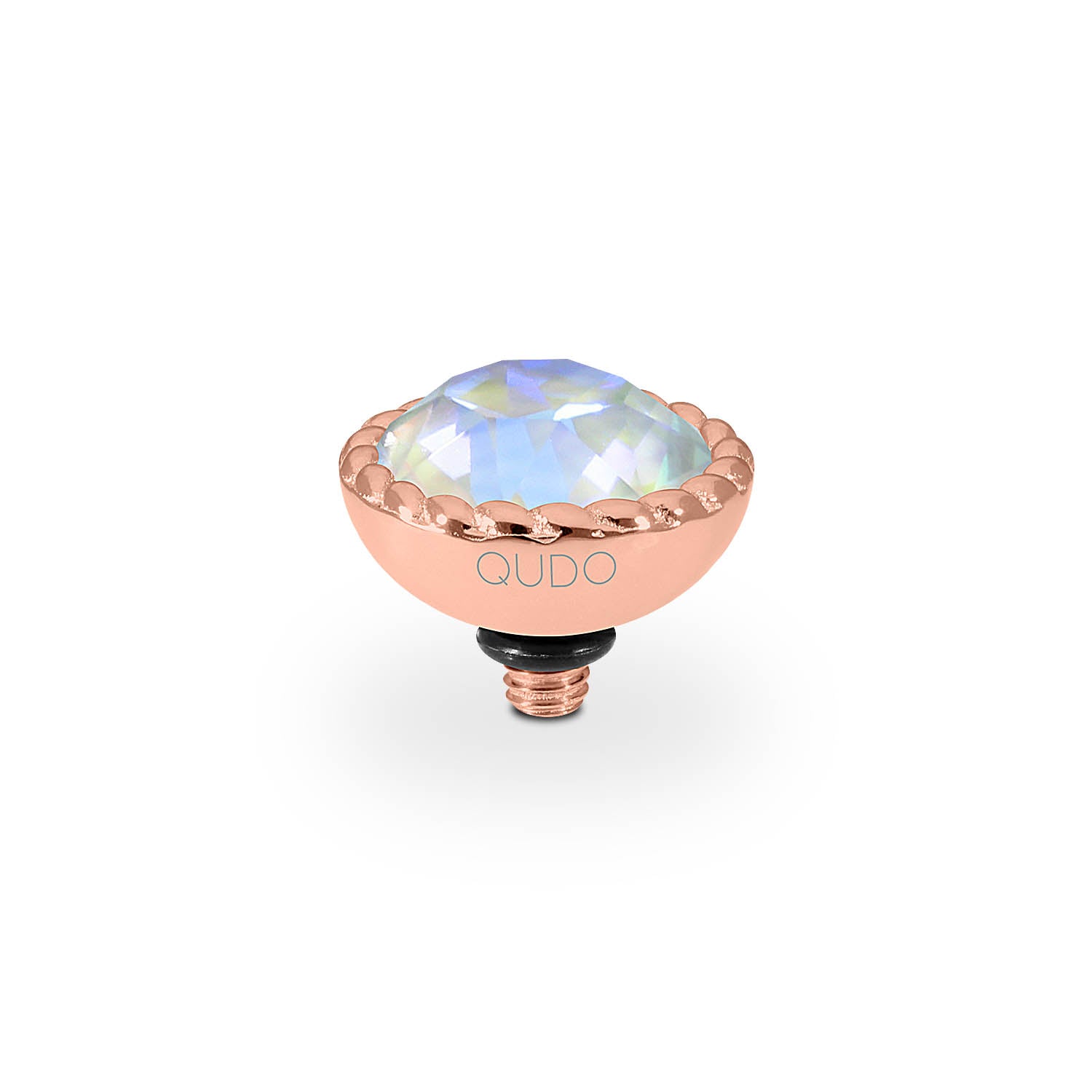 Bocconi Top 11 mm - Roségold Crystal Serene Gray Delite