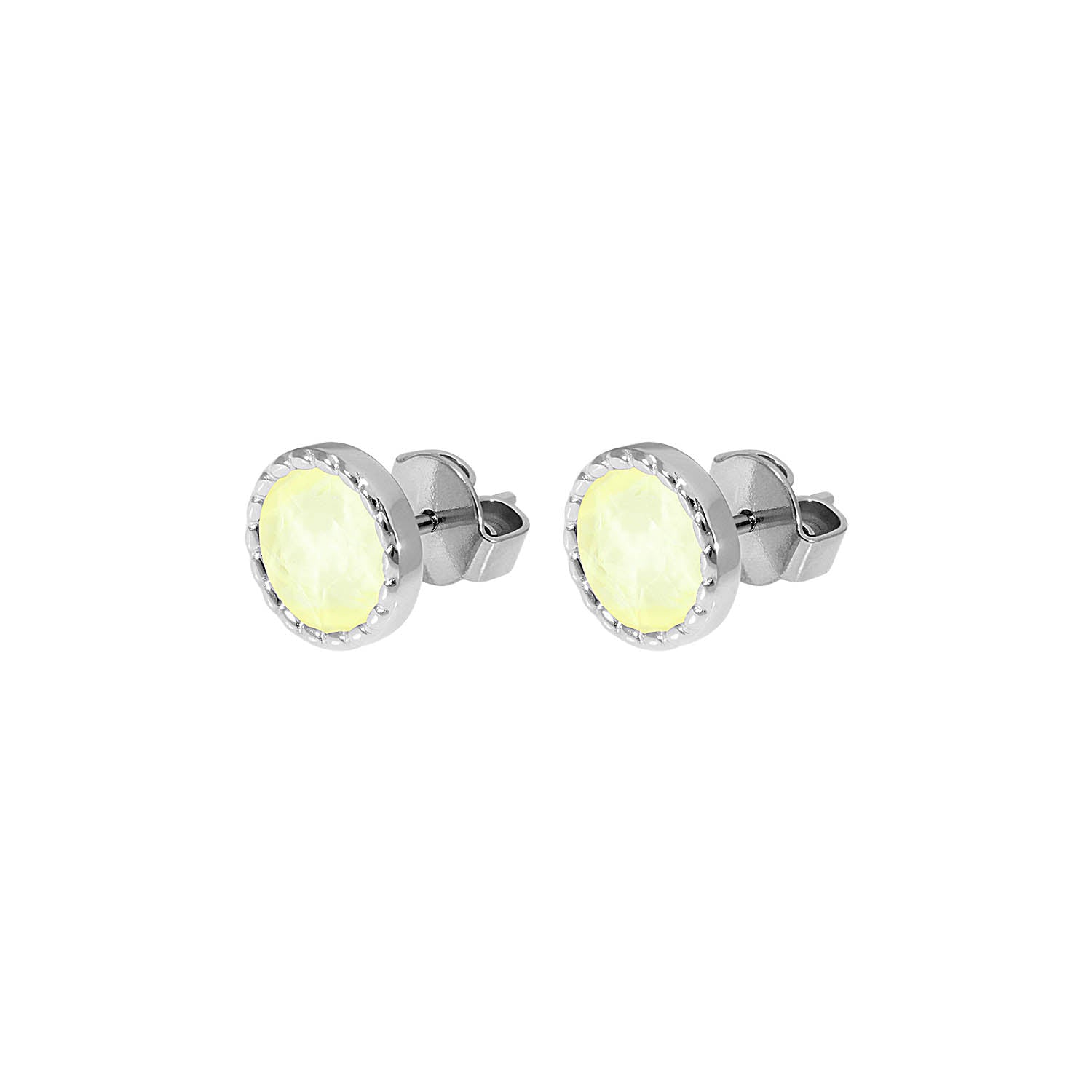 Bocconi Flat Ear Studs 9 mm - Silver