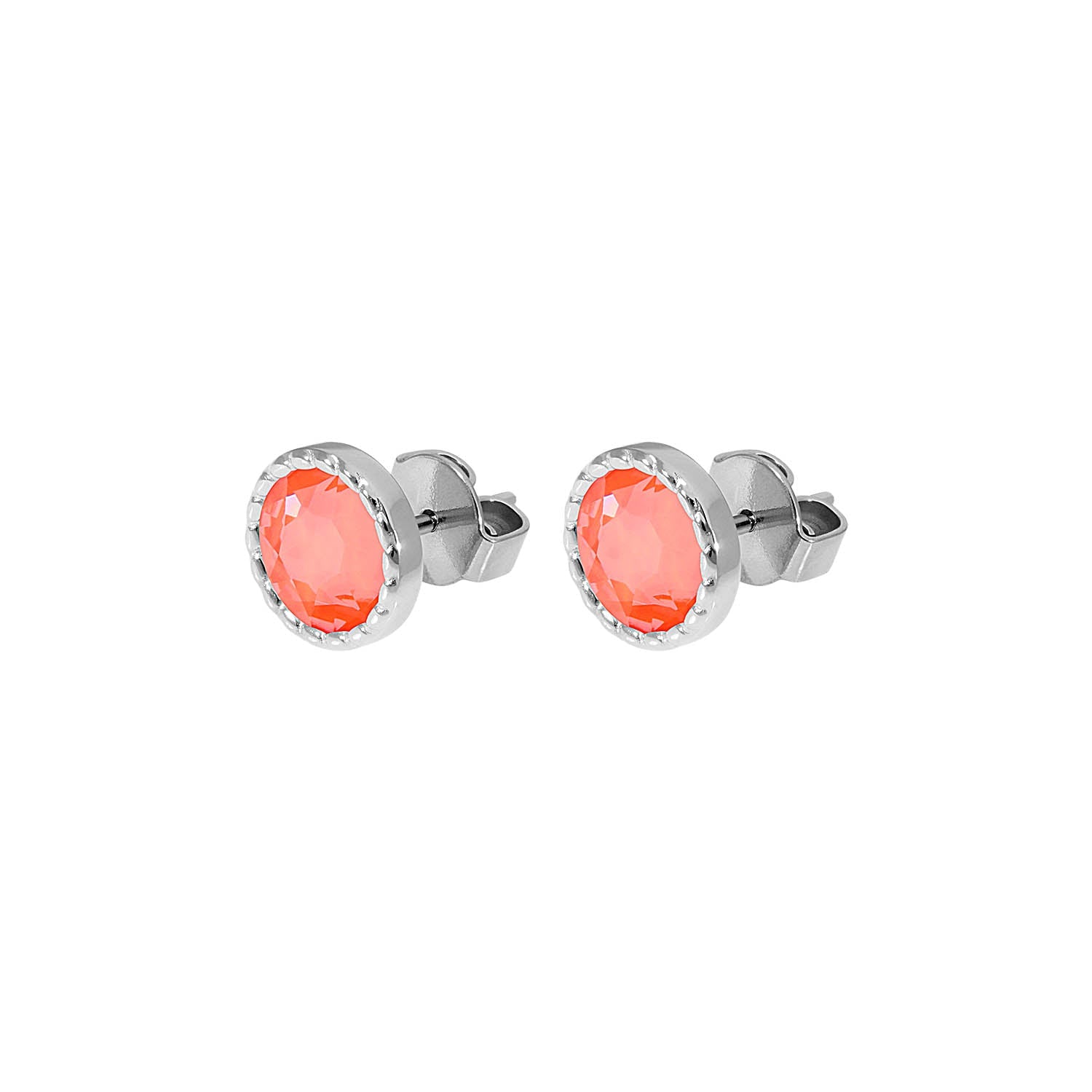 Bocconi Flat Ear Studs 9 mm - Silver