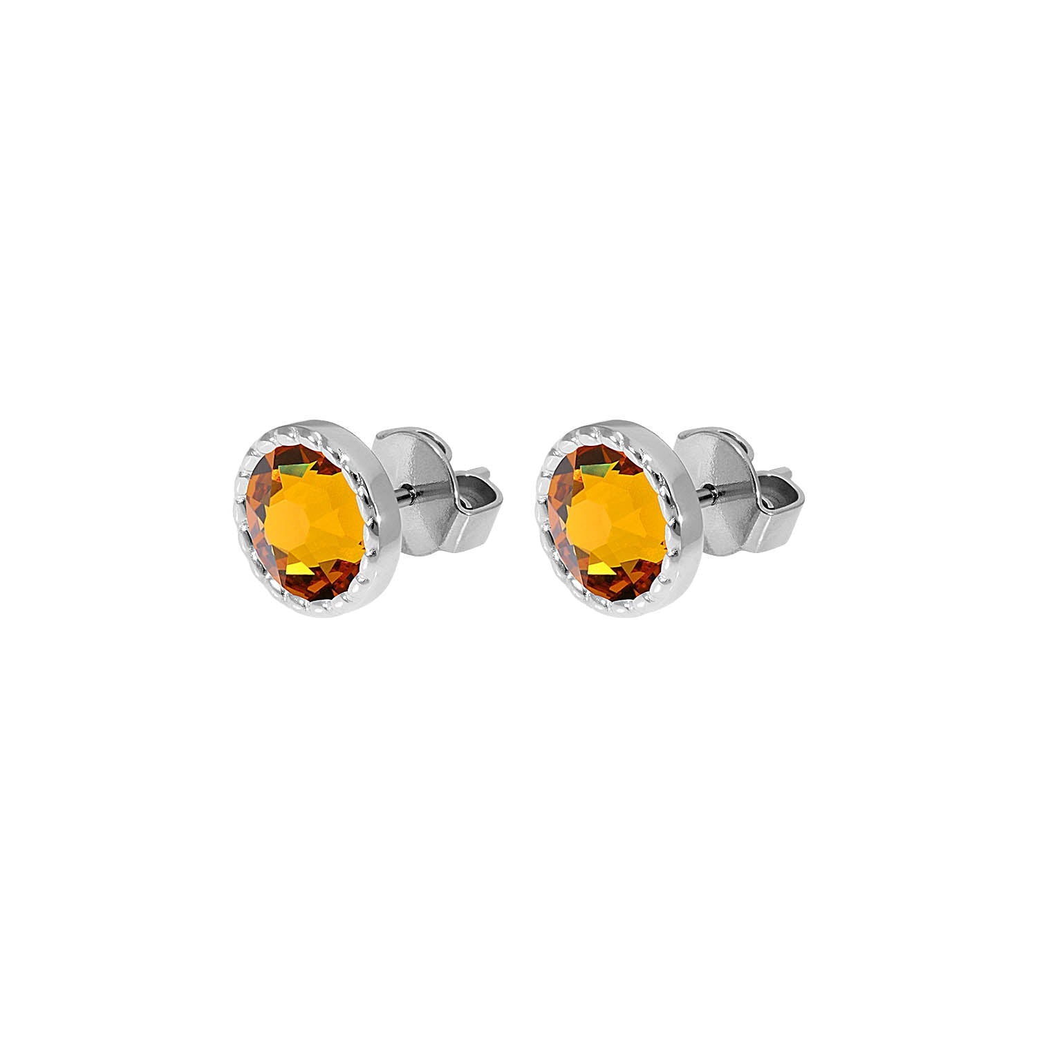 Bocconi Flat Ear Studs 9 mm - Silver