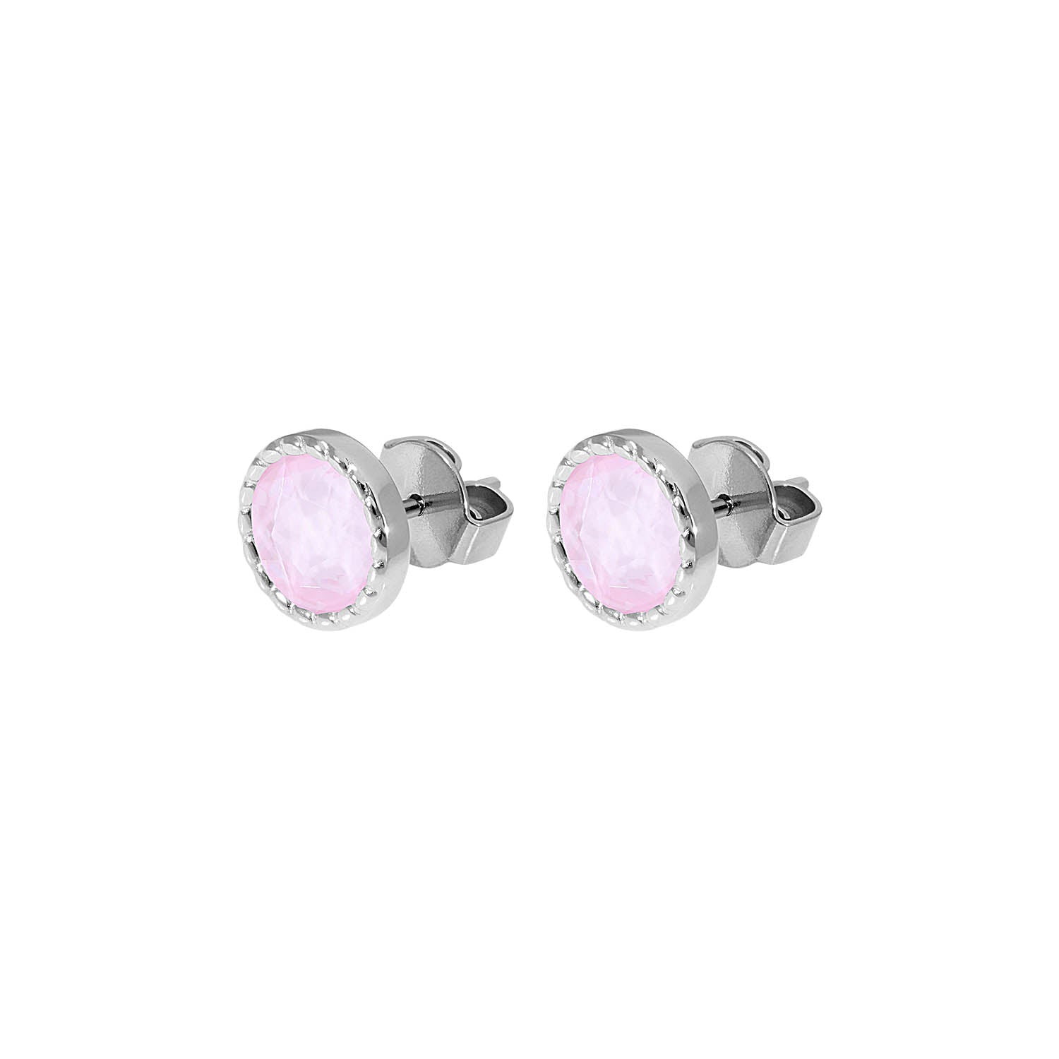 Bocconi Flat Ear Studs 9 mm - Silver