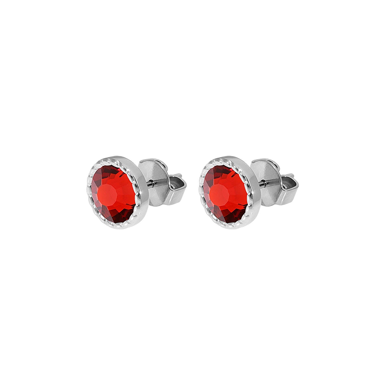 Bocconi Flat Ear Studs 9 mm - Silver