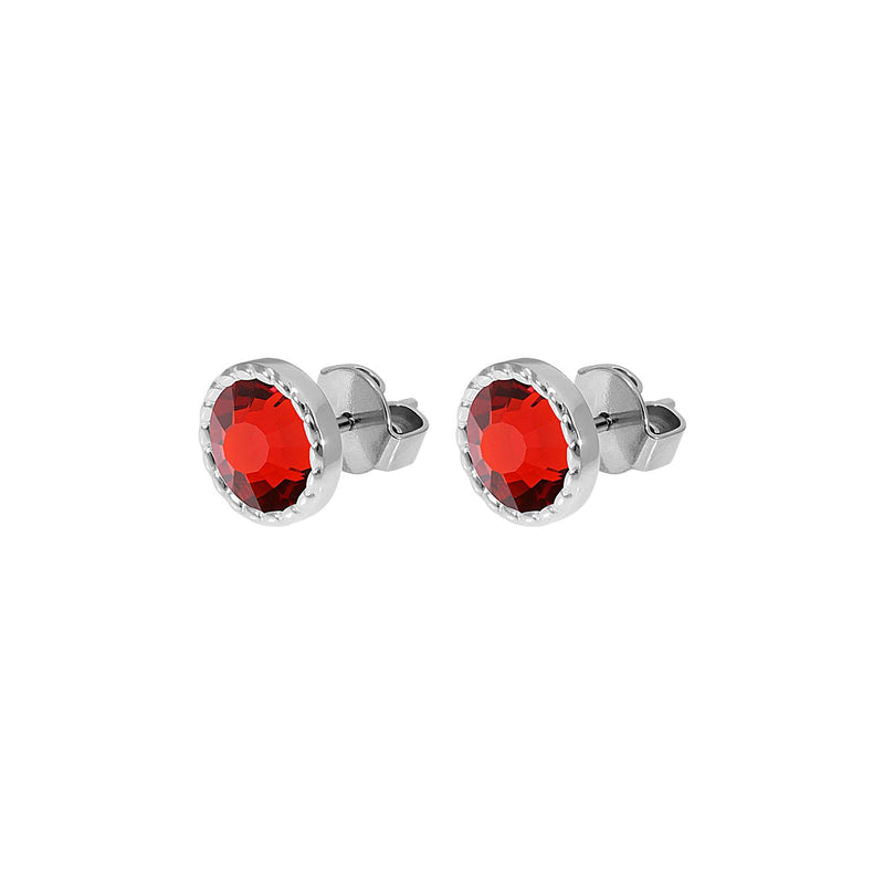 Bocconi Flat Ear Studs 9 mm - Silver