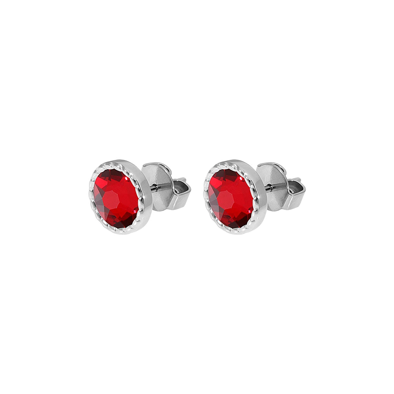 Bocconi Flat Ear Studs 9 mm - Silver